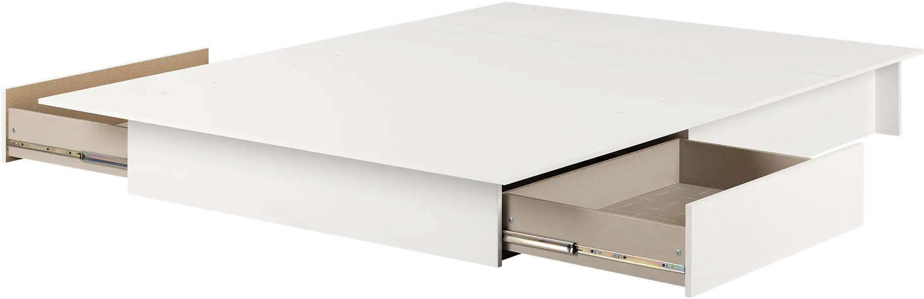 13847 Fusion Full/Queen Pure White Platform Bed - South Shore-1