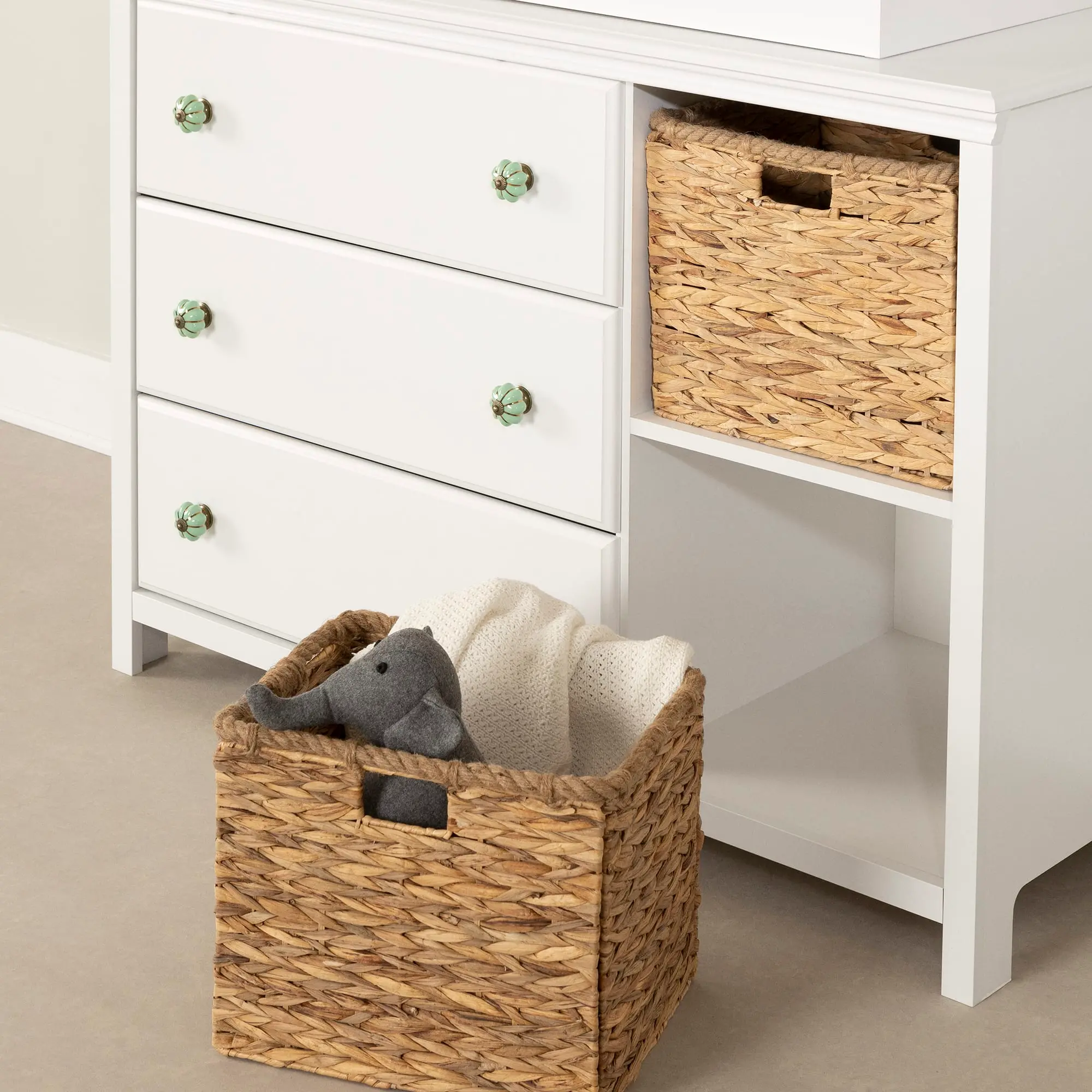 14126 Balka White Changing Table Dresser - South Shore-7