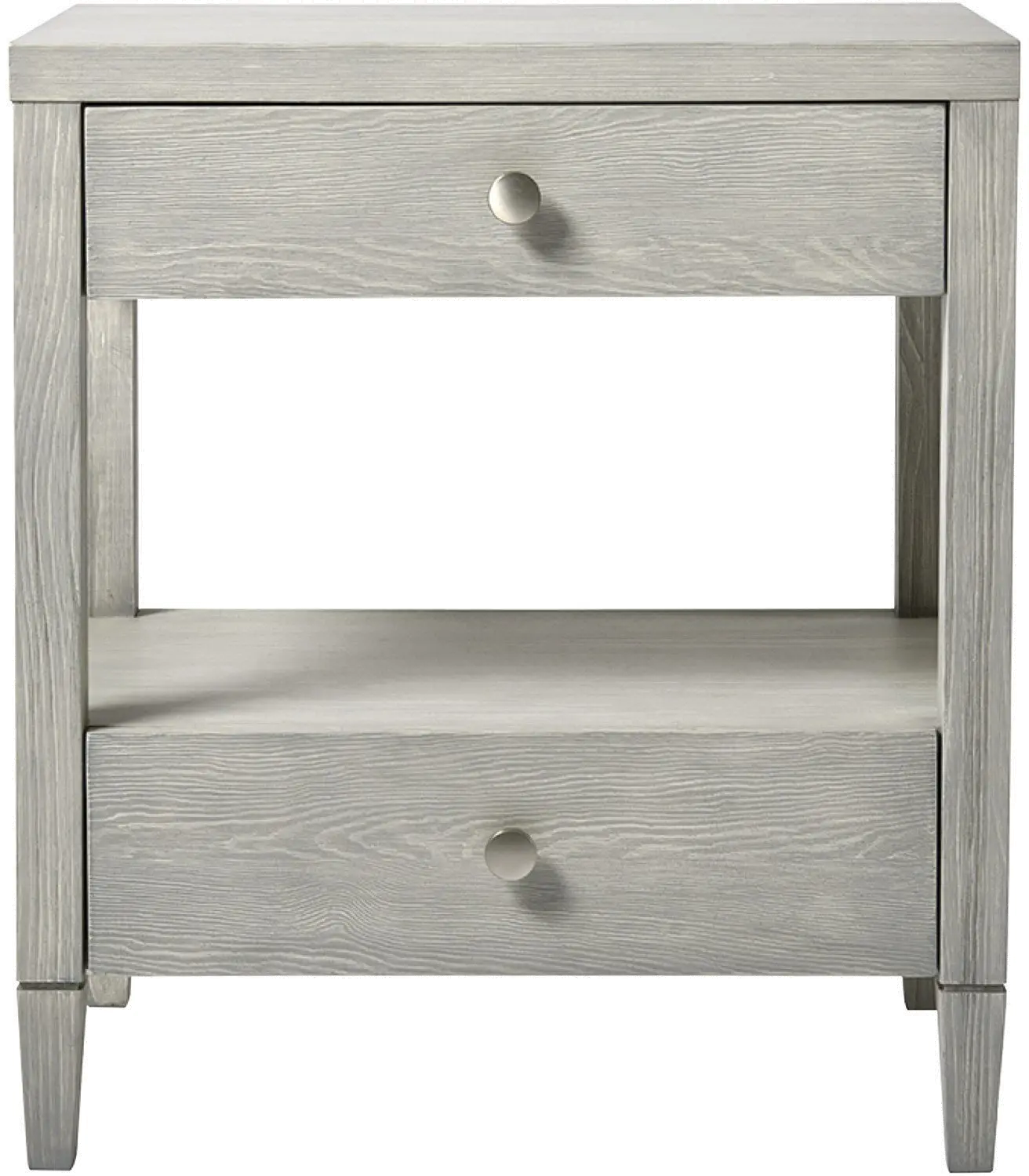 Modern Eclectic Light Gray Nightstand-1
