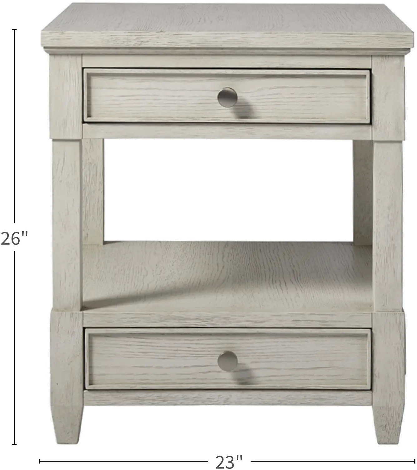 Modern Eclectic Light Gray Nightstand-3