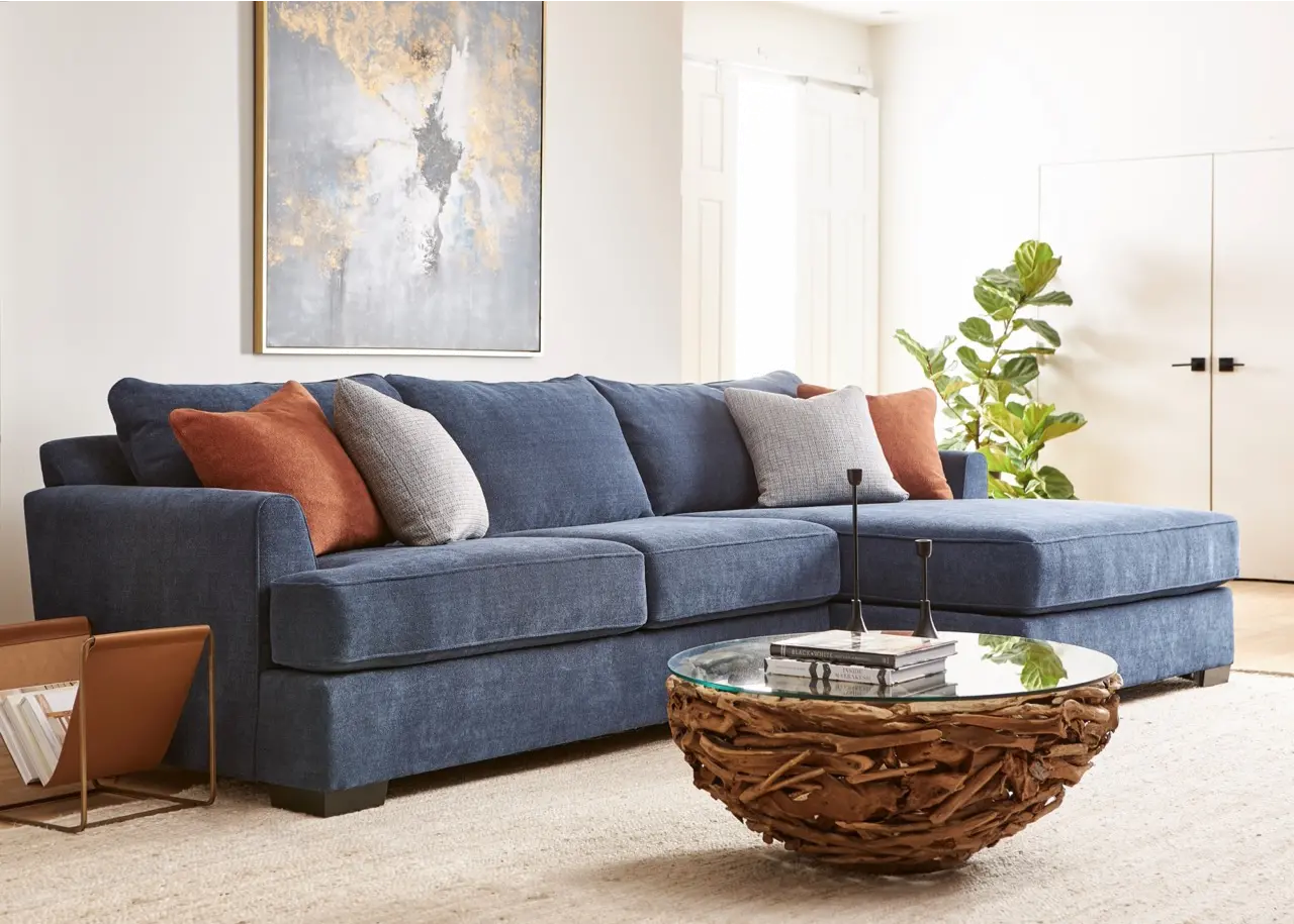 2PC/DAHLIA/INDGO/OP2 Dahlia Indigo Blue 2 Piece Chaise Sectional-2