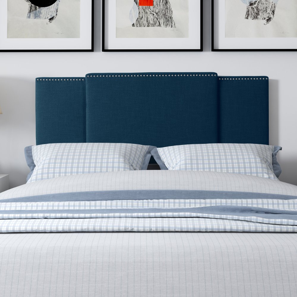 Fairfield Contemporary Full Queen King Navy Blue Expandable Headboard