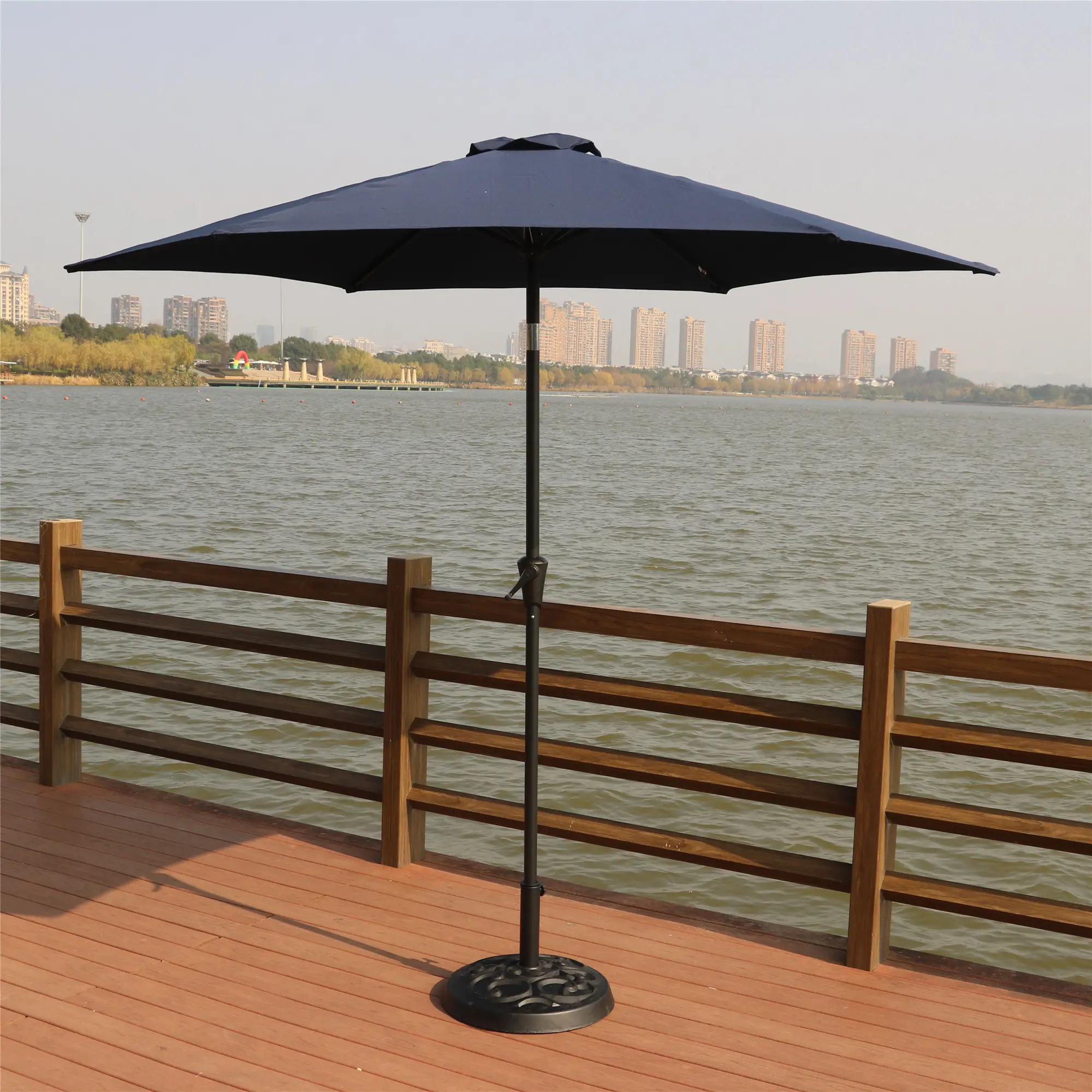 Navy Patio Umbrella-2