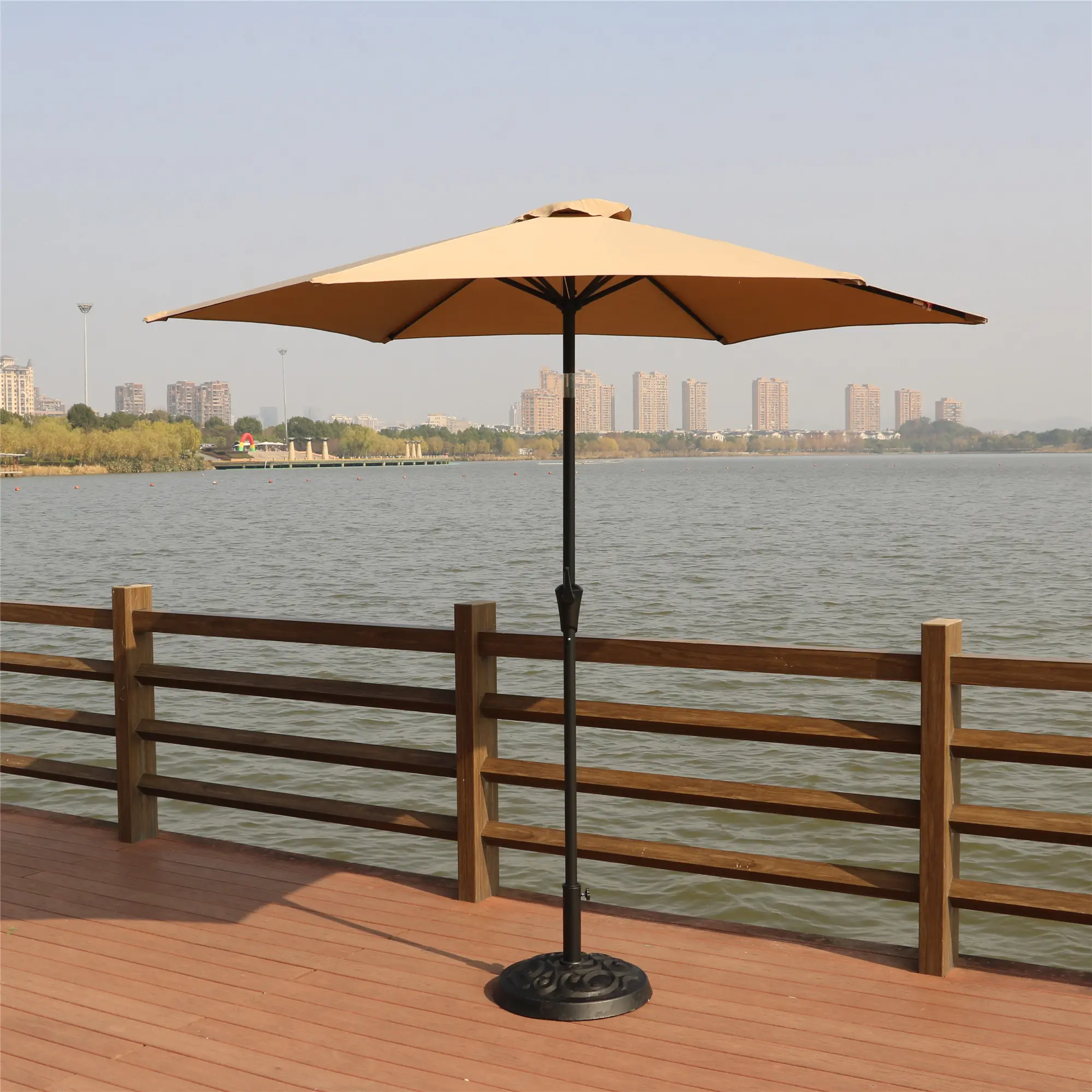 Tan Patio Umbrella-2