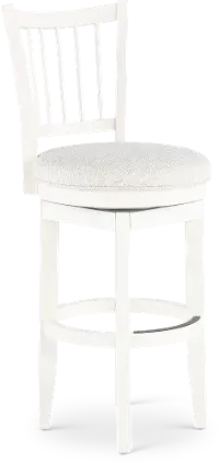 DAME#2230S-COT Modern Eclectic White Swivel Bar Stool