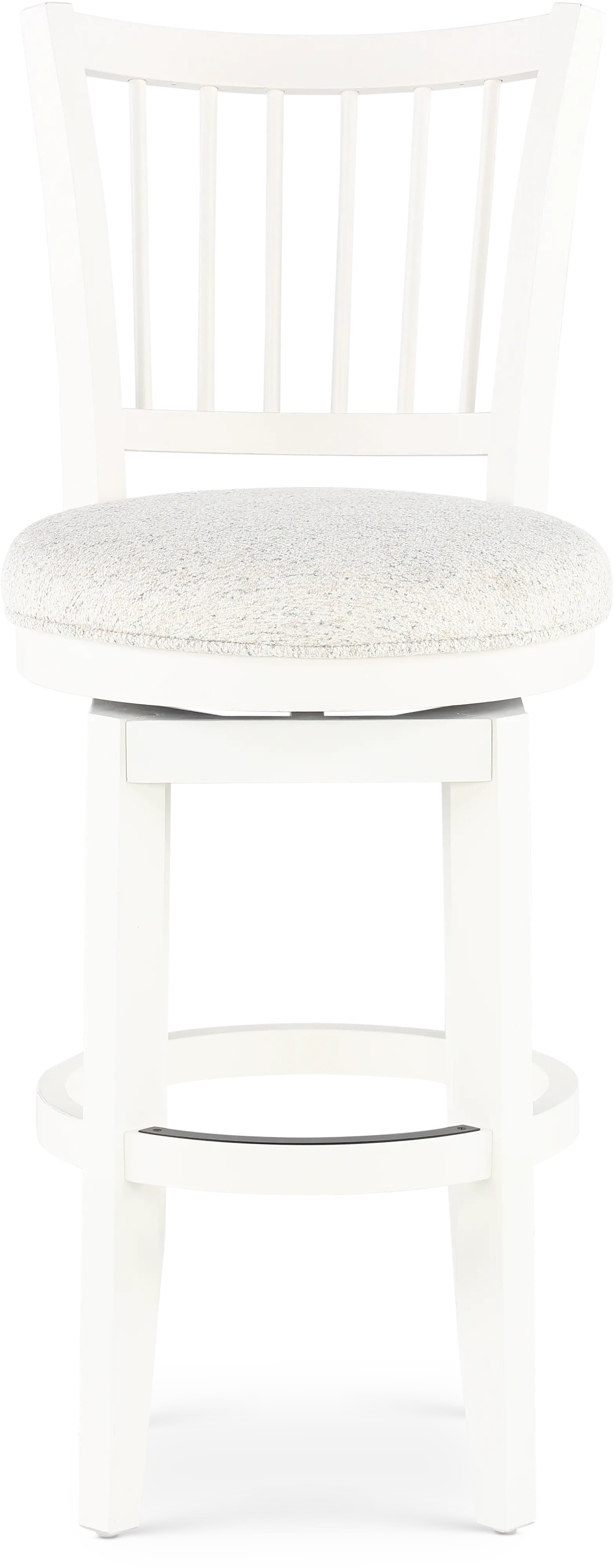DAME#2230S-COT Modern Eclectic White Swivel Bar Stool-4