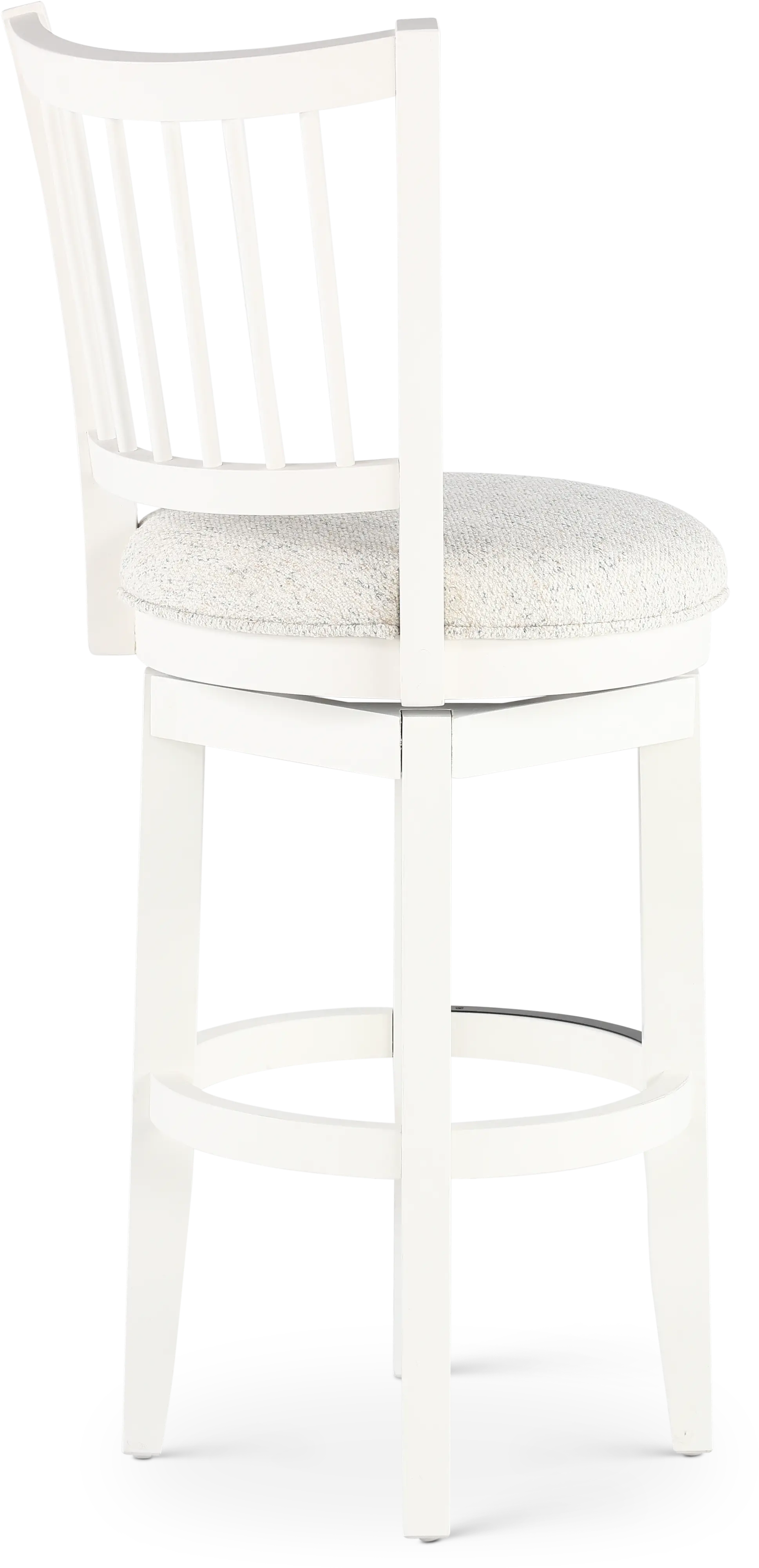 DAME#2230S-COT Modern Eclectic White Swivel Bar Stool-7