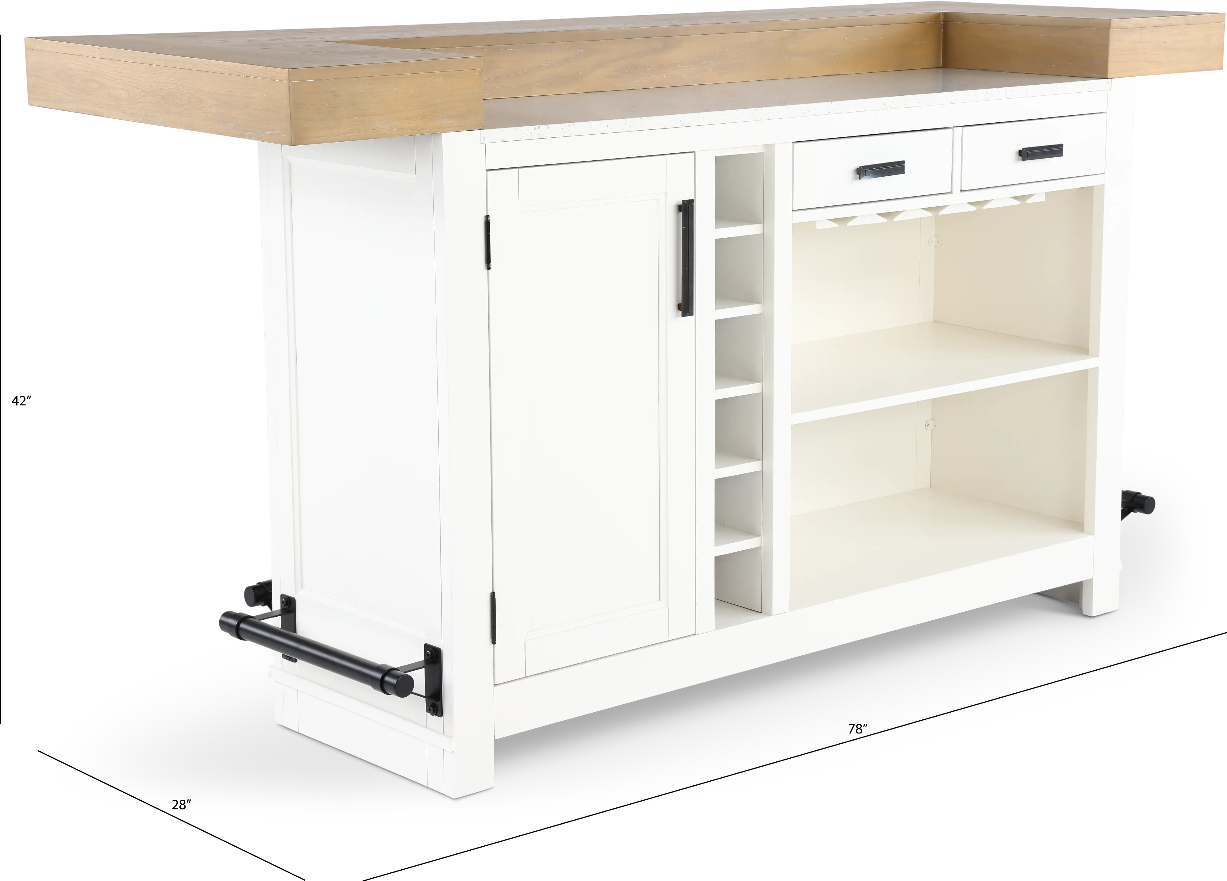Modern Eclectic Creamy White Bar-3