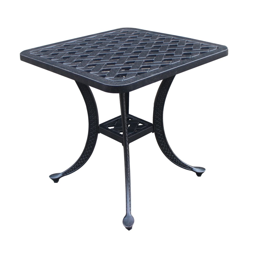 Castle Rock Black Patio End Table