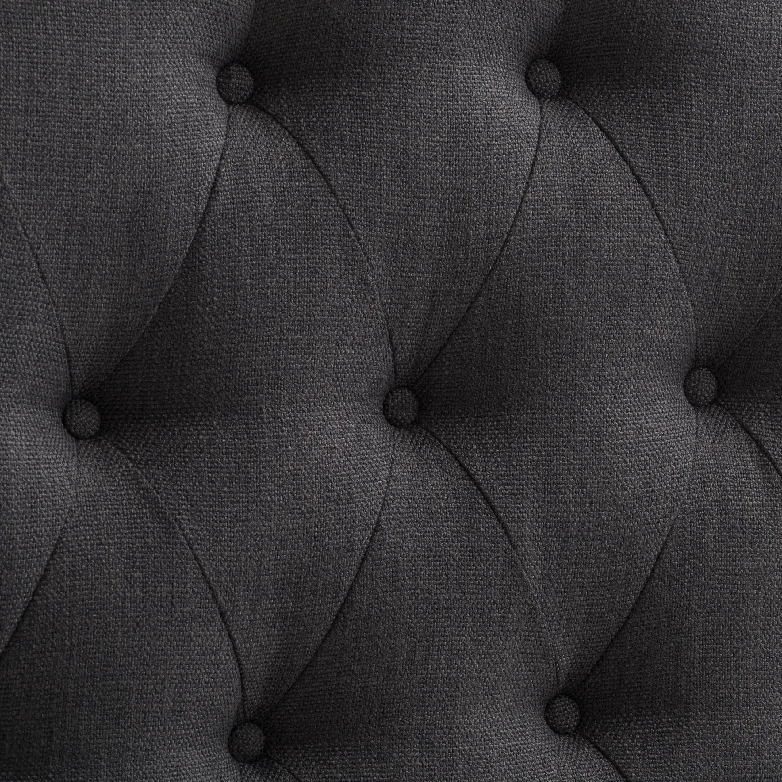Calera Twin Tufted Dark Grey Fabric Headboard-4