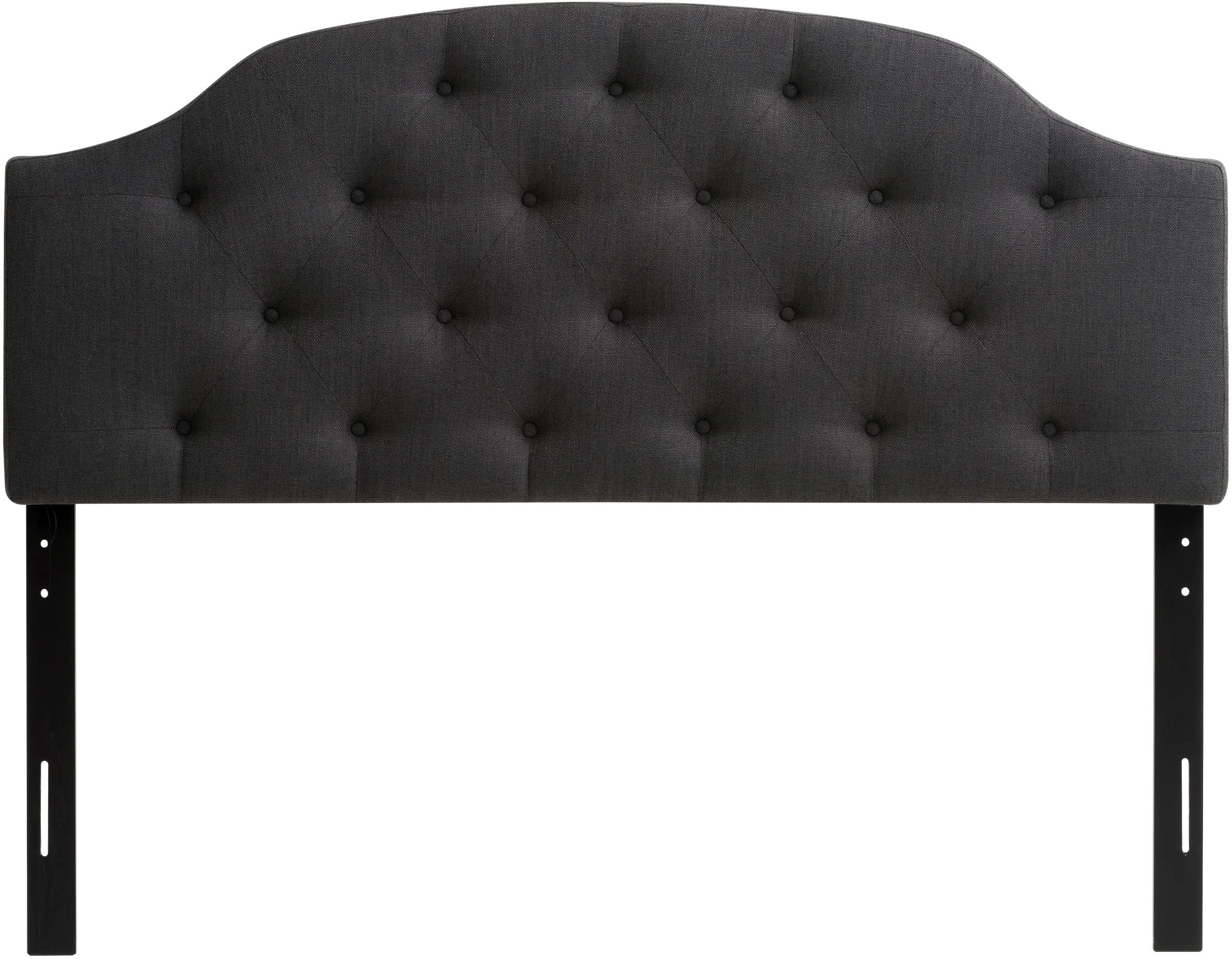 Calera Full Tufted Dark Grey Fabric Headboard-1