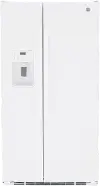 GSS25GGPWW GE 25.1 cu ft Side by Side Refrigerator - White
