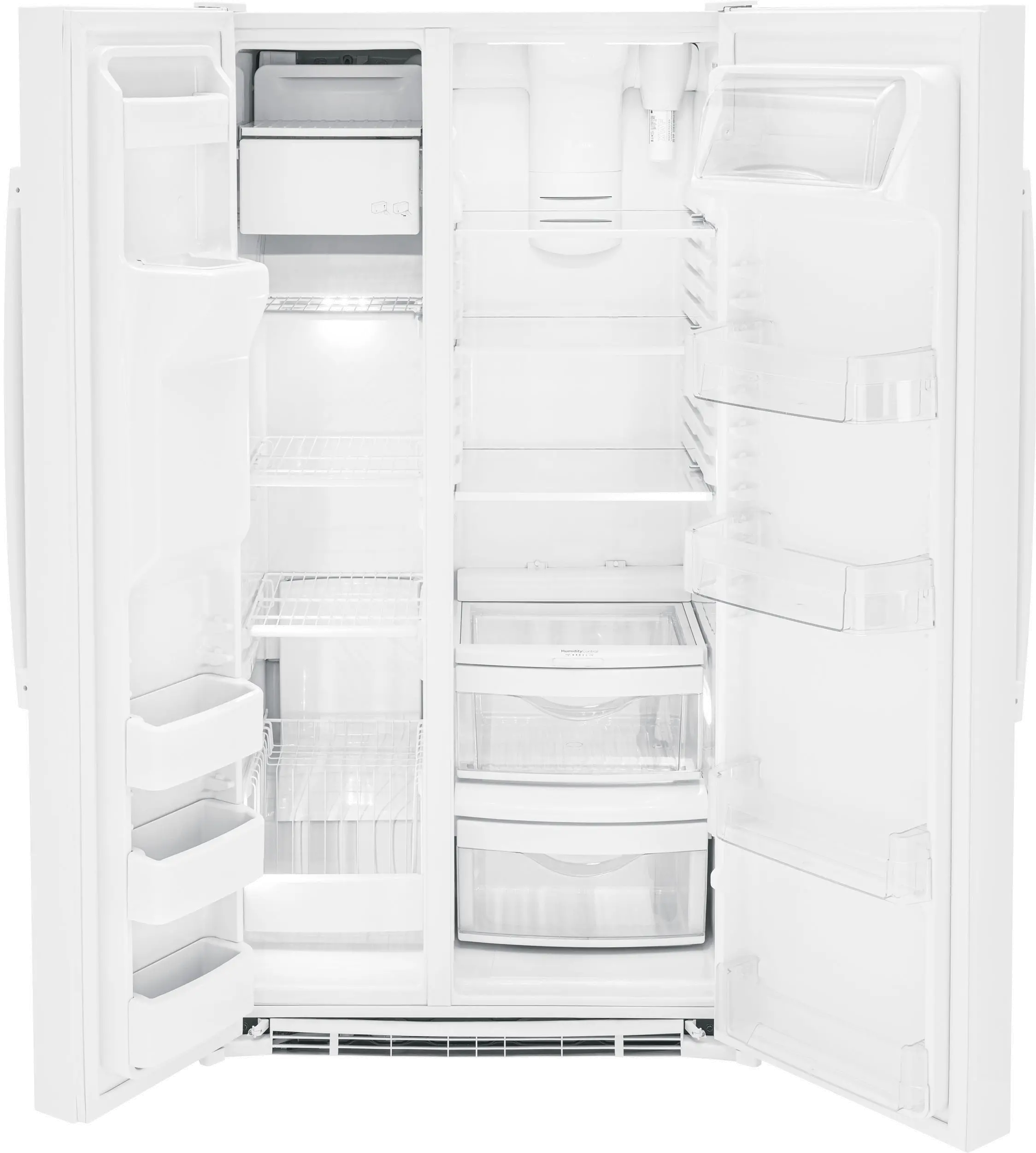 GSS25GGPWW GE 25.1 cu ft Side by Side Refrigerator - White-1