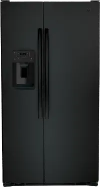 GSS25GGPBB GE 25.1 cu ft Side by Side Refrigerator - Black