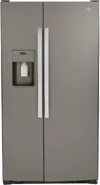 GSS25GMPES GE 25.1 cu ft Side by Side Refrigerator - Slate
