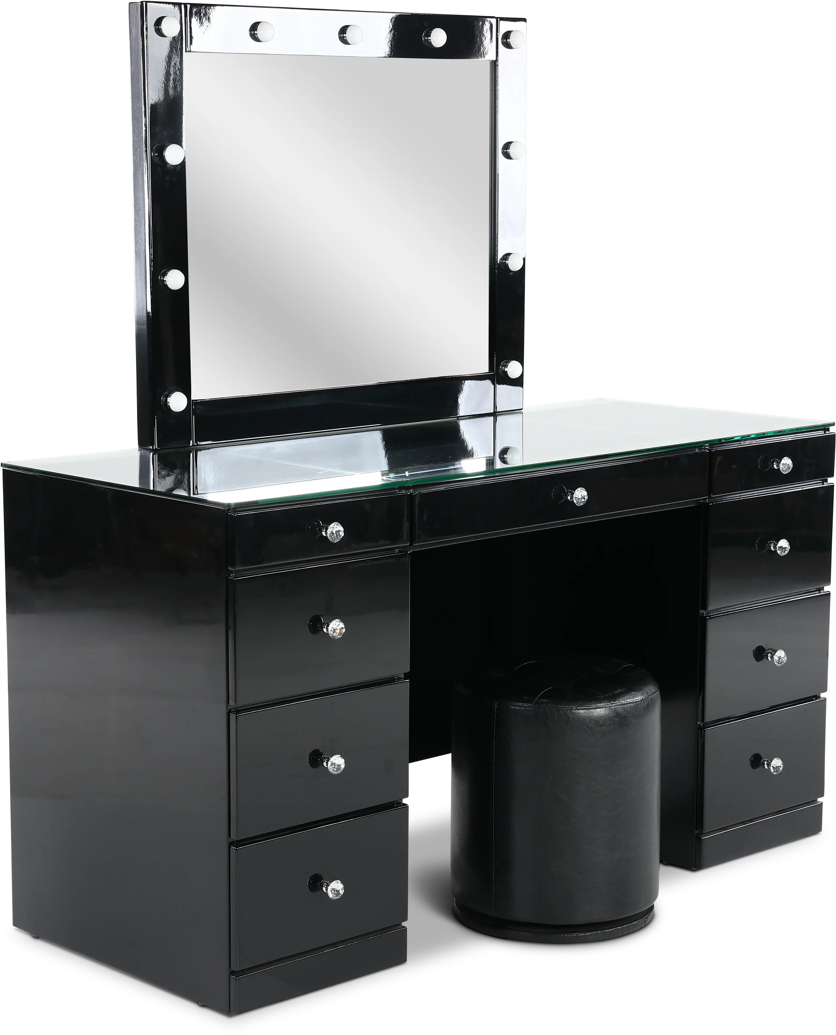 Avery Black 3 Piece Vanity Set-4