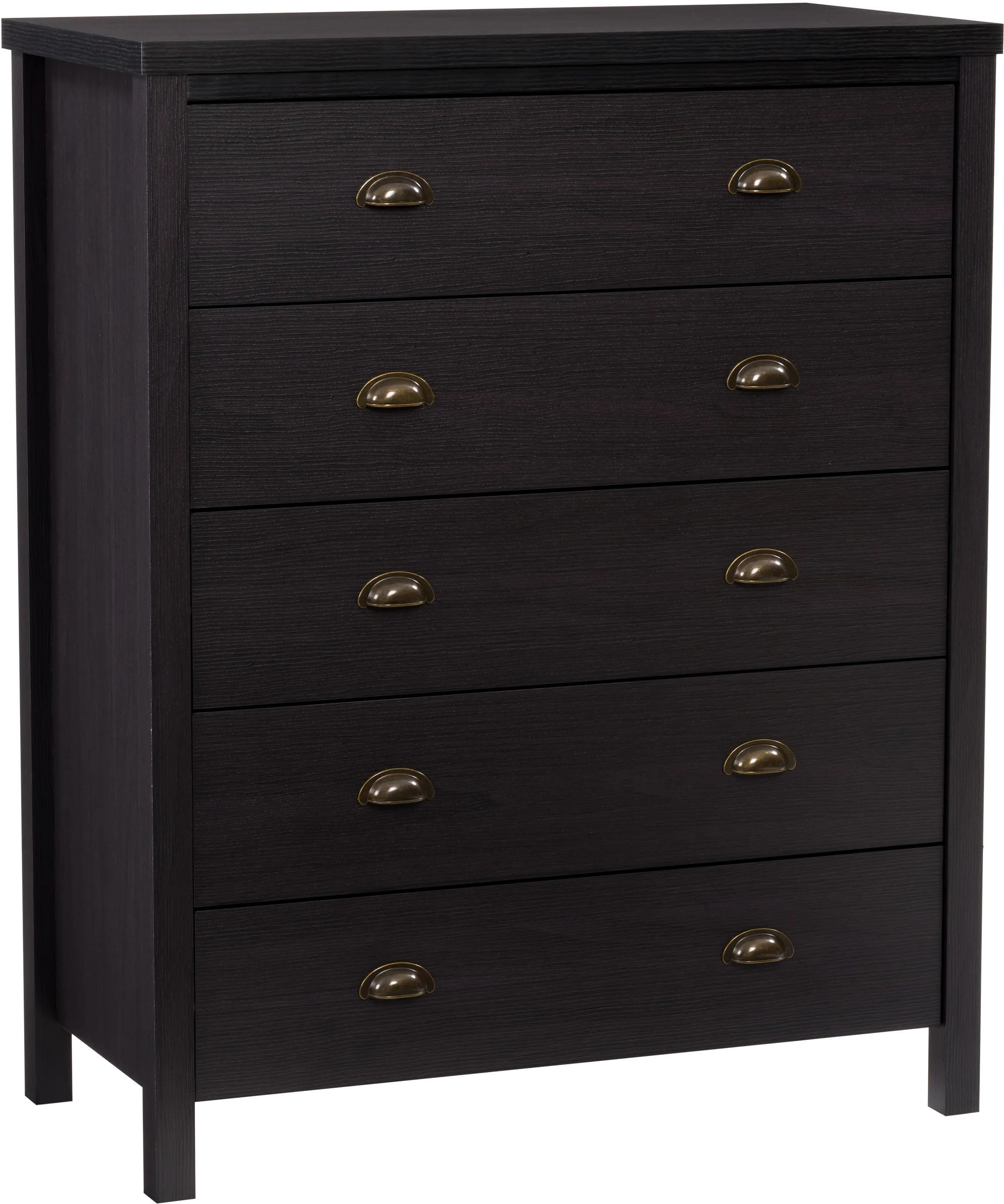 Boston Contemporary Black 5-Drawer Dresser-1