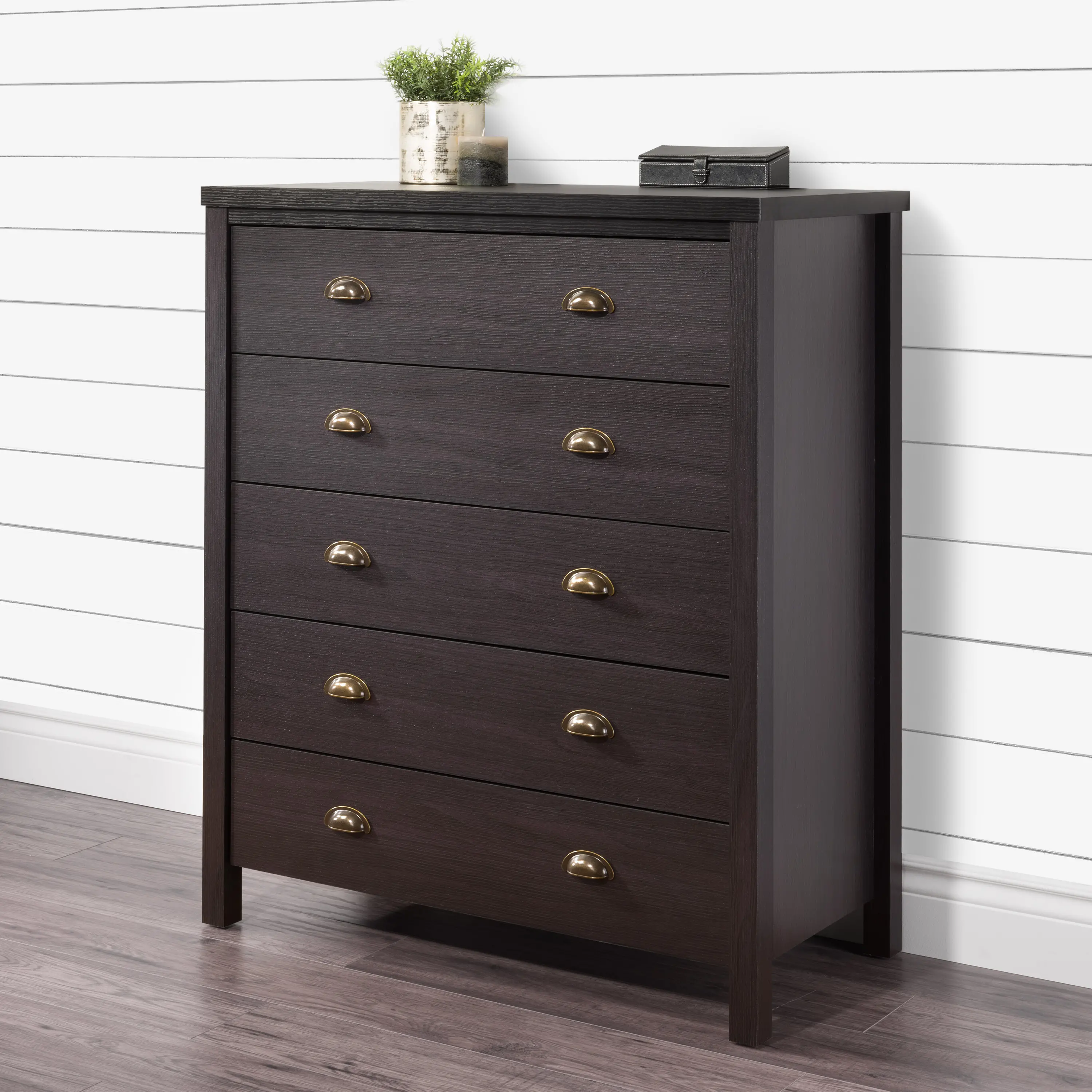 Boston Contemporary Black 5-Drawer Dresser-2
