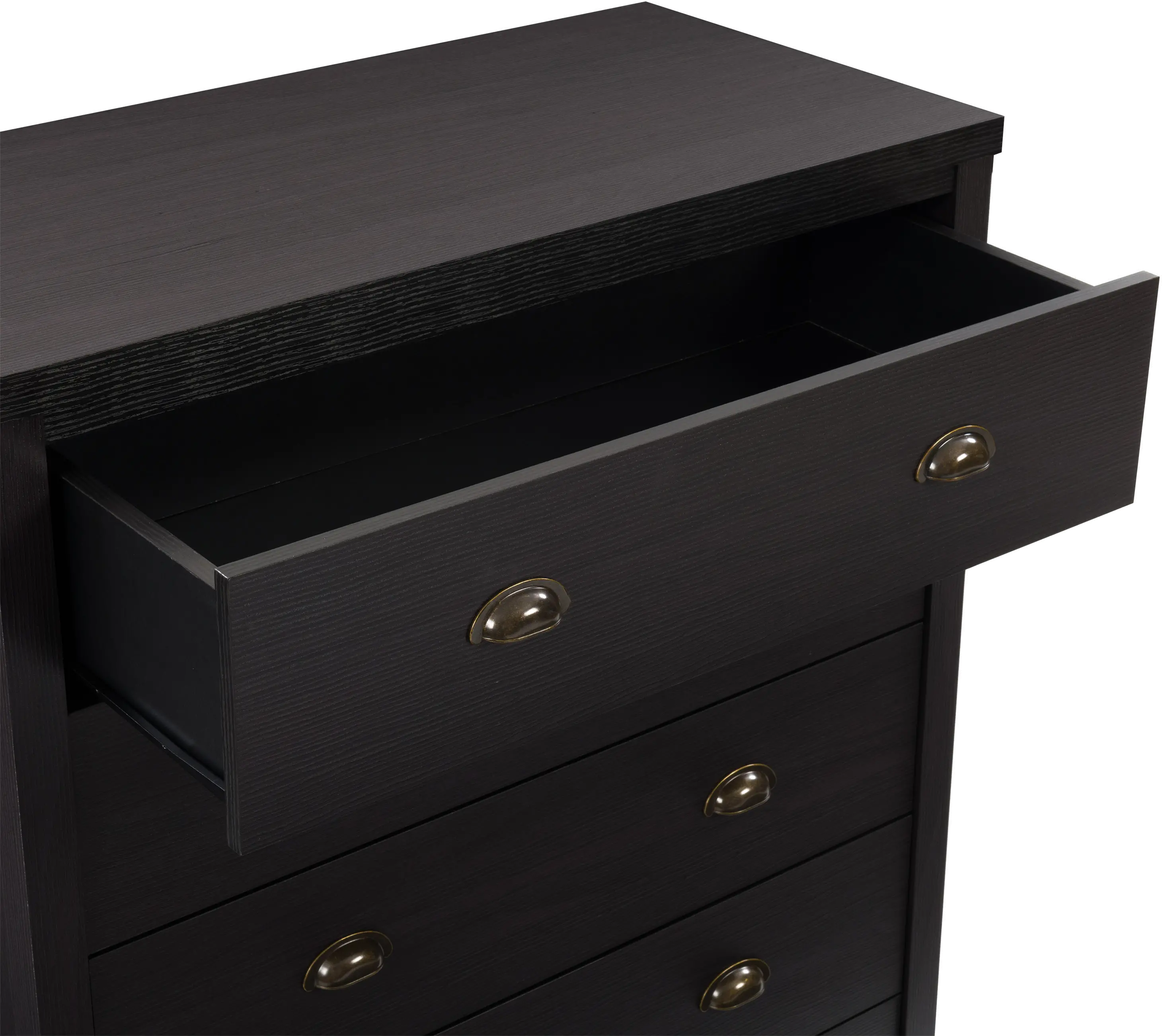 Boston Contemporary Black 5-Drawer Dresser-5