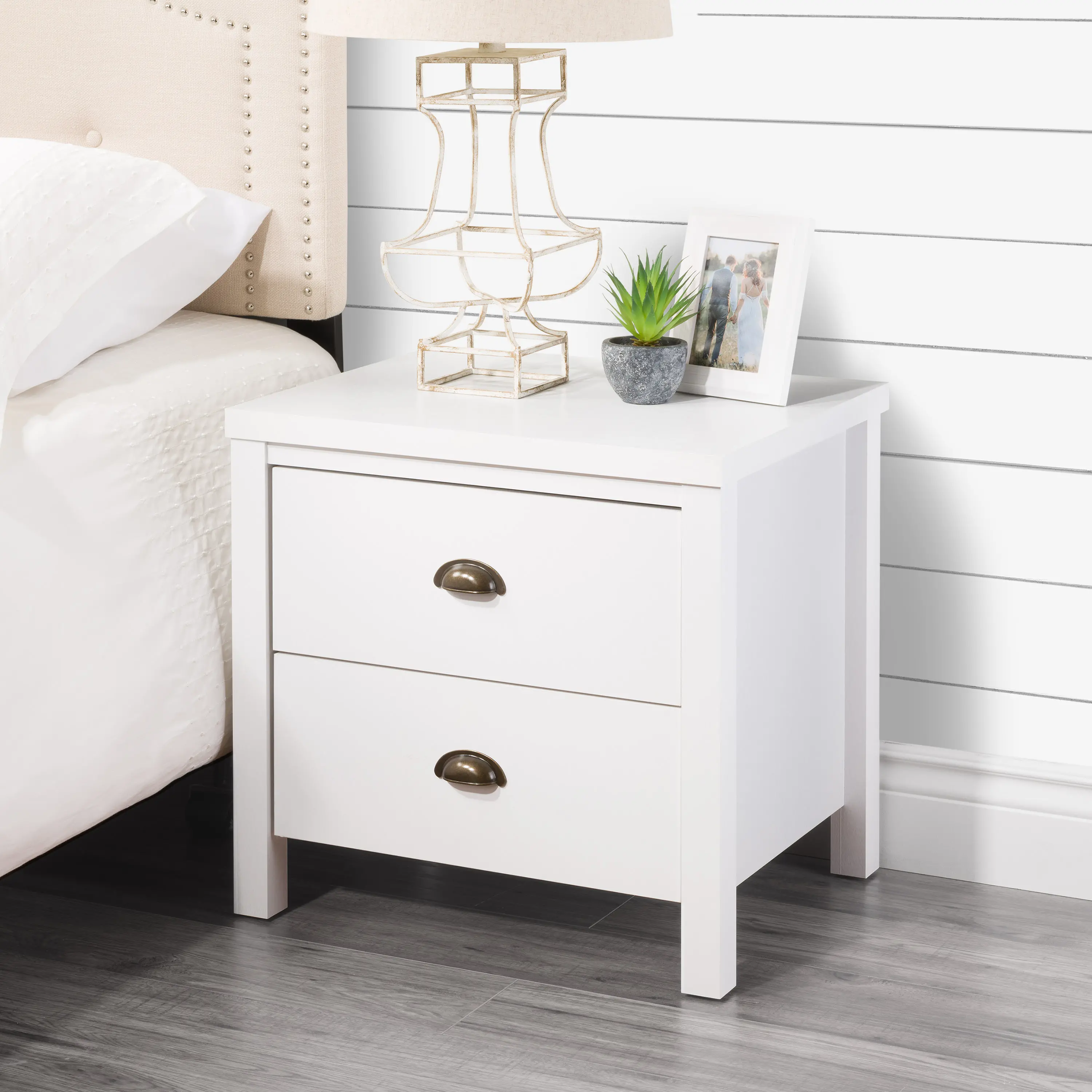 Boston Contemporary White Nightstand-2