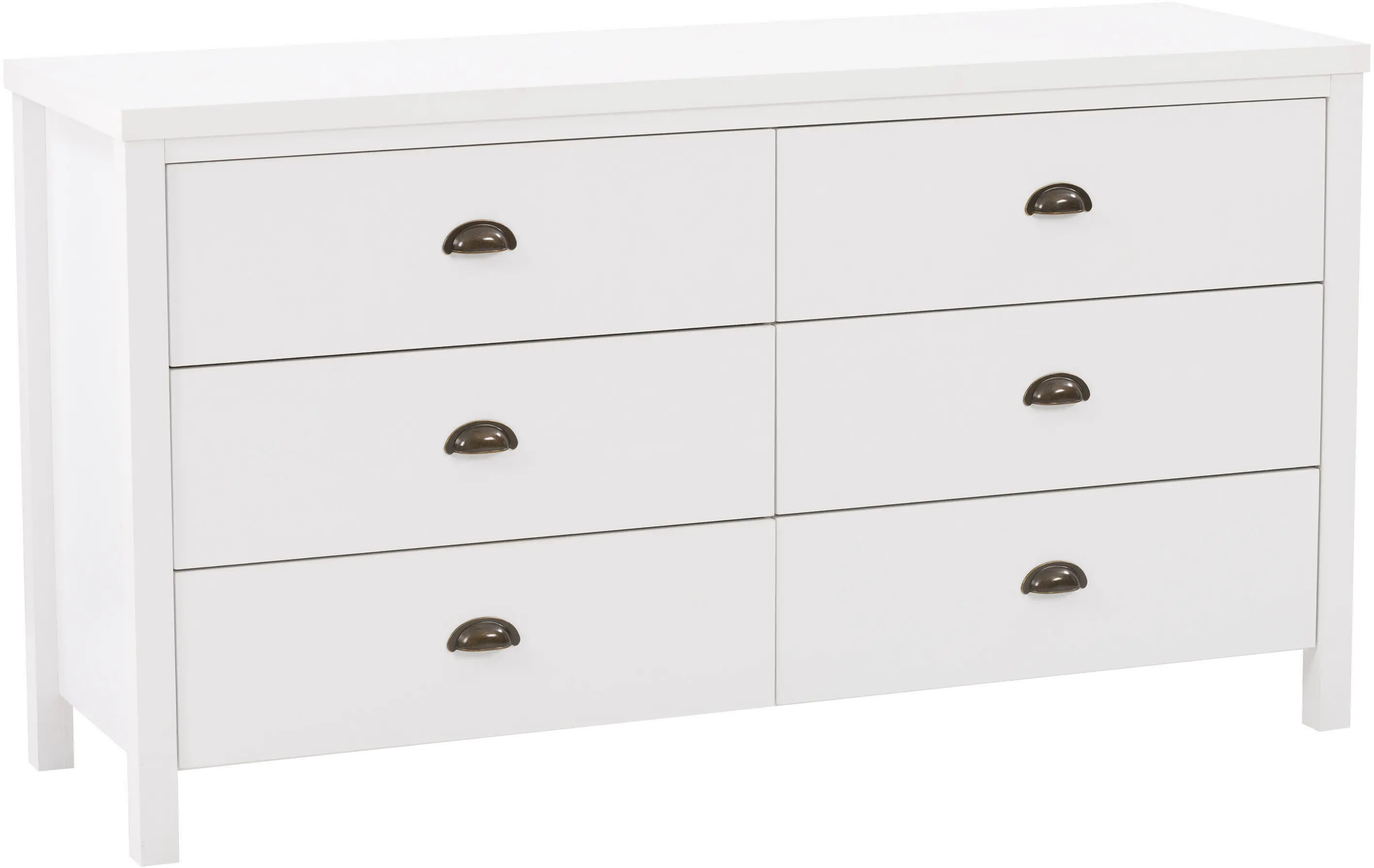 Boston Contemporary White Six Drawer Dresser-1