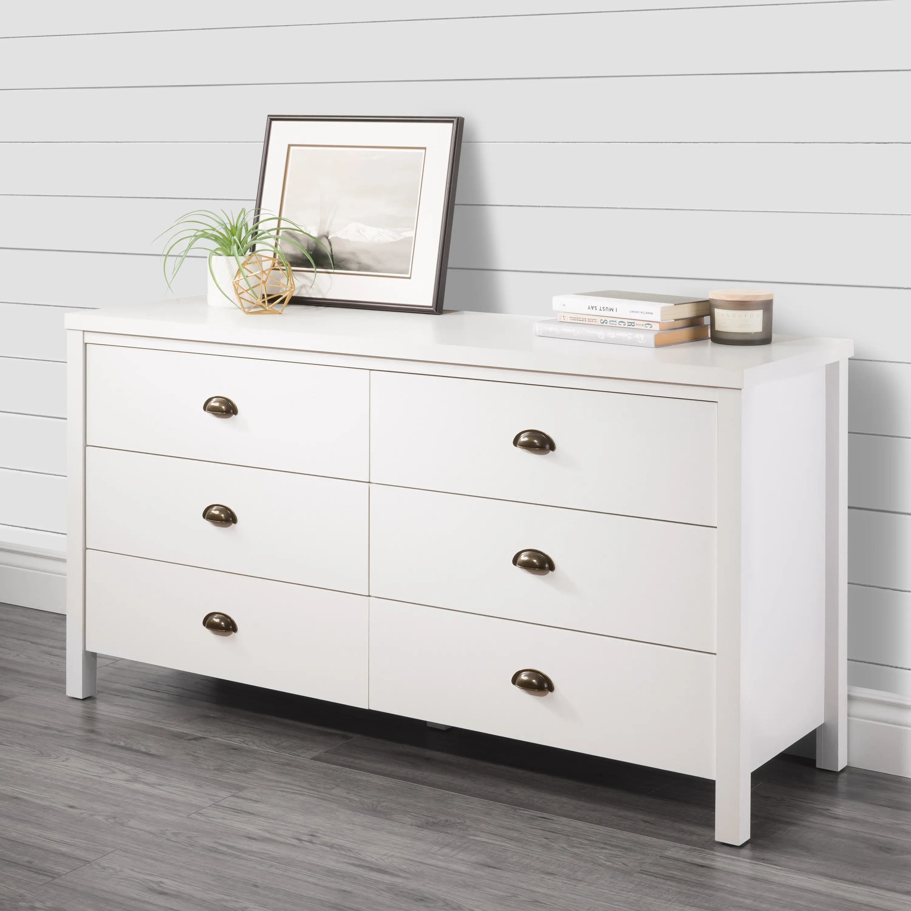 Boston Contemporary White Six Drawer Dresser-2