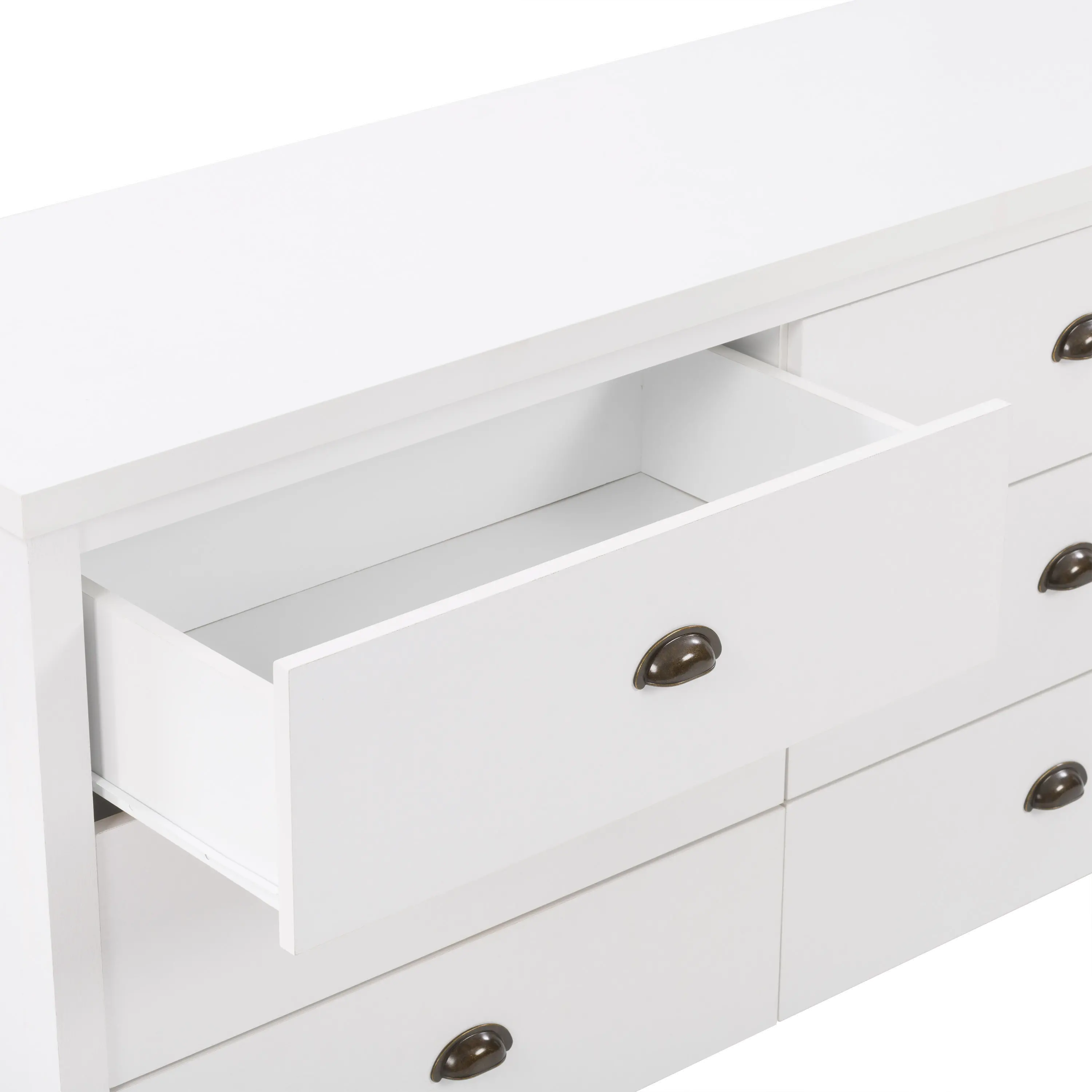 Boston Contemporary White Six Drawer Dresser-5
