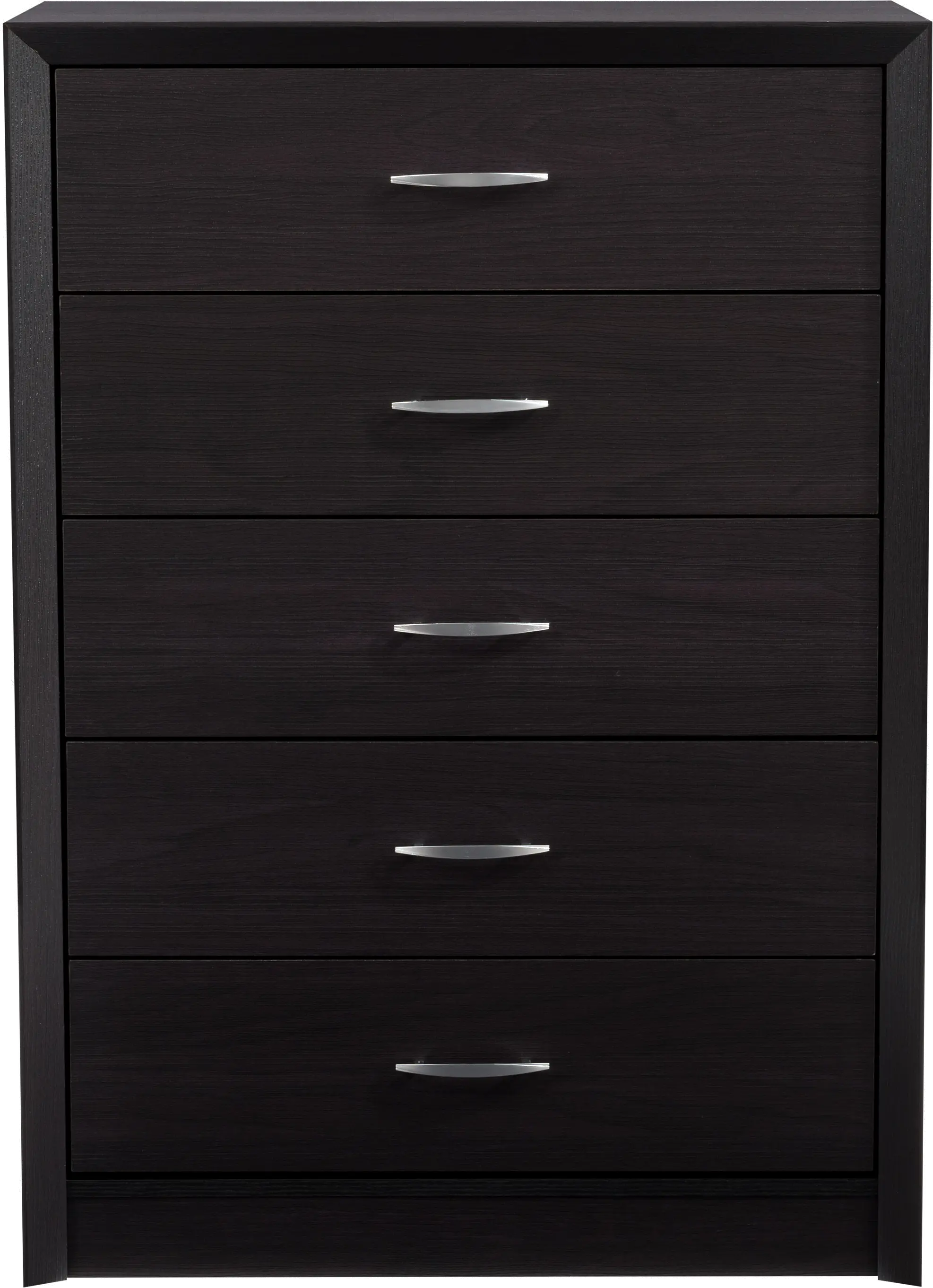 Newport Contemporary Black Five Drawer Tall Dresser-2