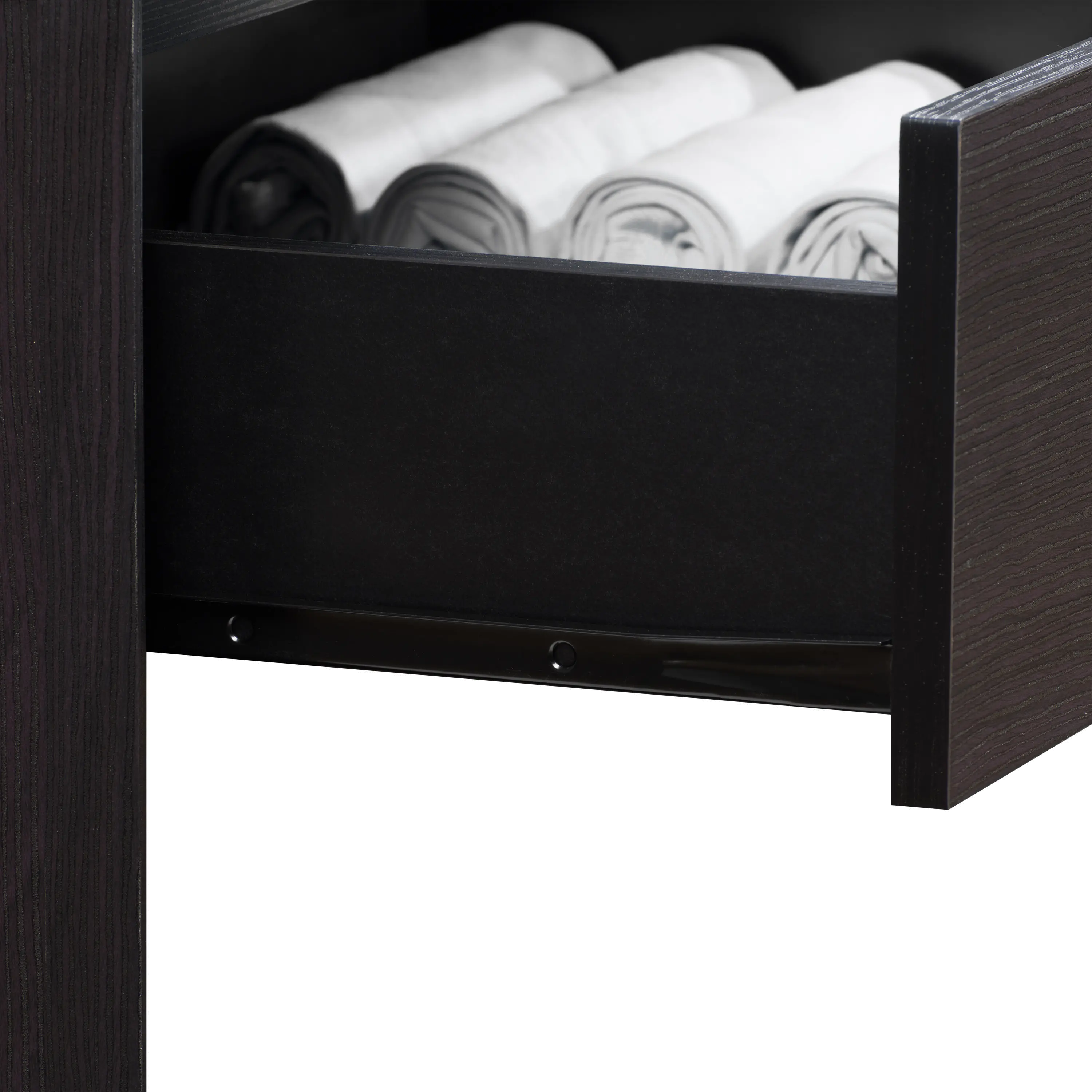 Newport Contemporary Black Five Drawer Tall Dresser-4