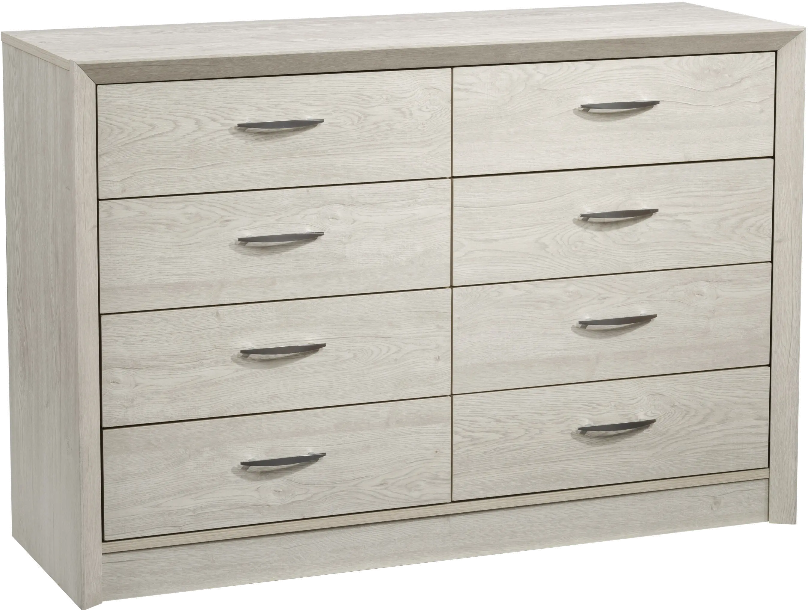 Newport Contemporary White Washed Oak 8-Drawer Dresser-1