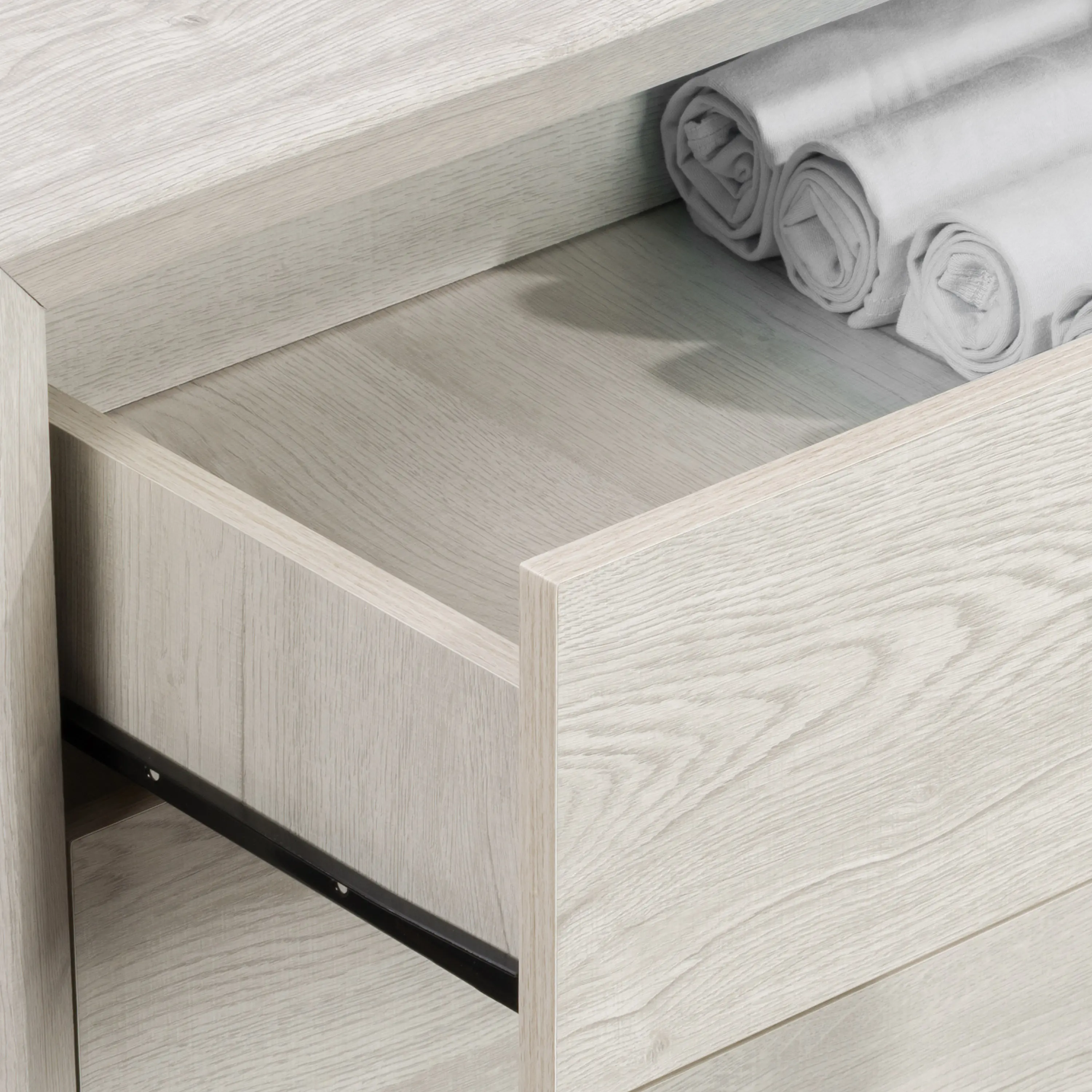 Newport Contemporary White Washed Oak 8-Drawer Dresser-4