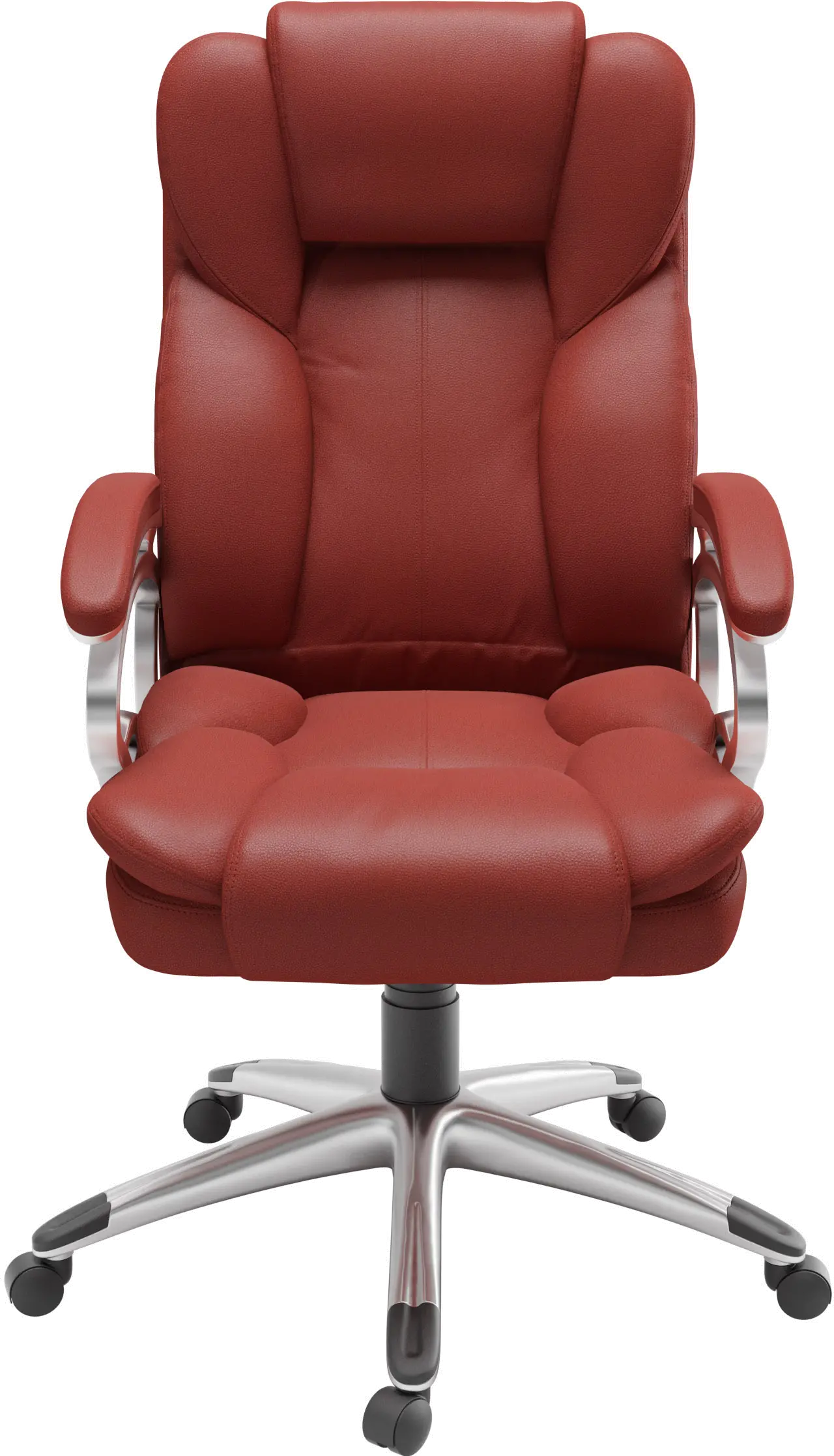 Workspace Contemporary Red Leatherette Executive Office Chair-3