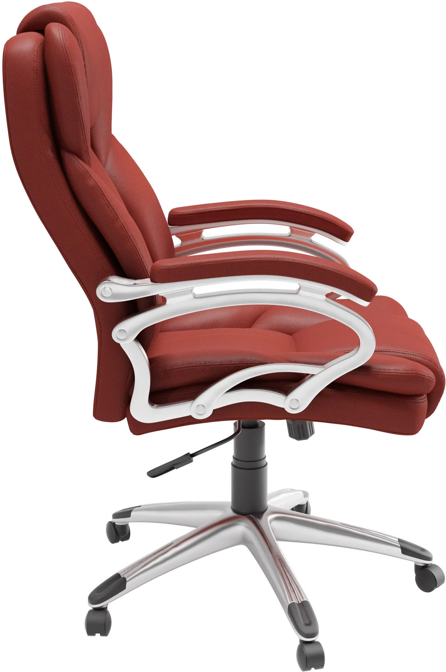 Workspace Contemporary Red Leatherette Executive Office Chair-4