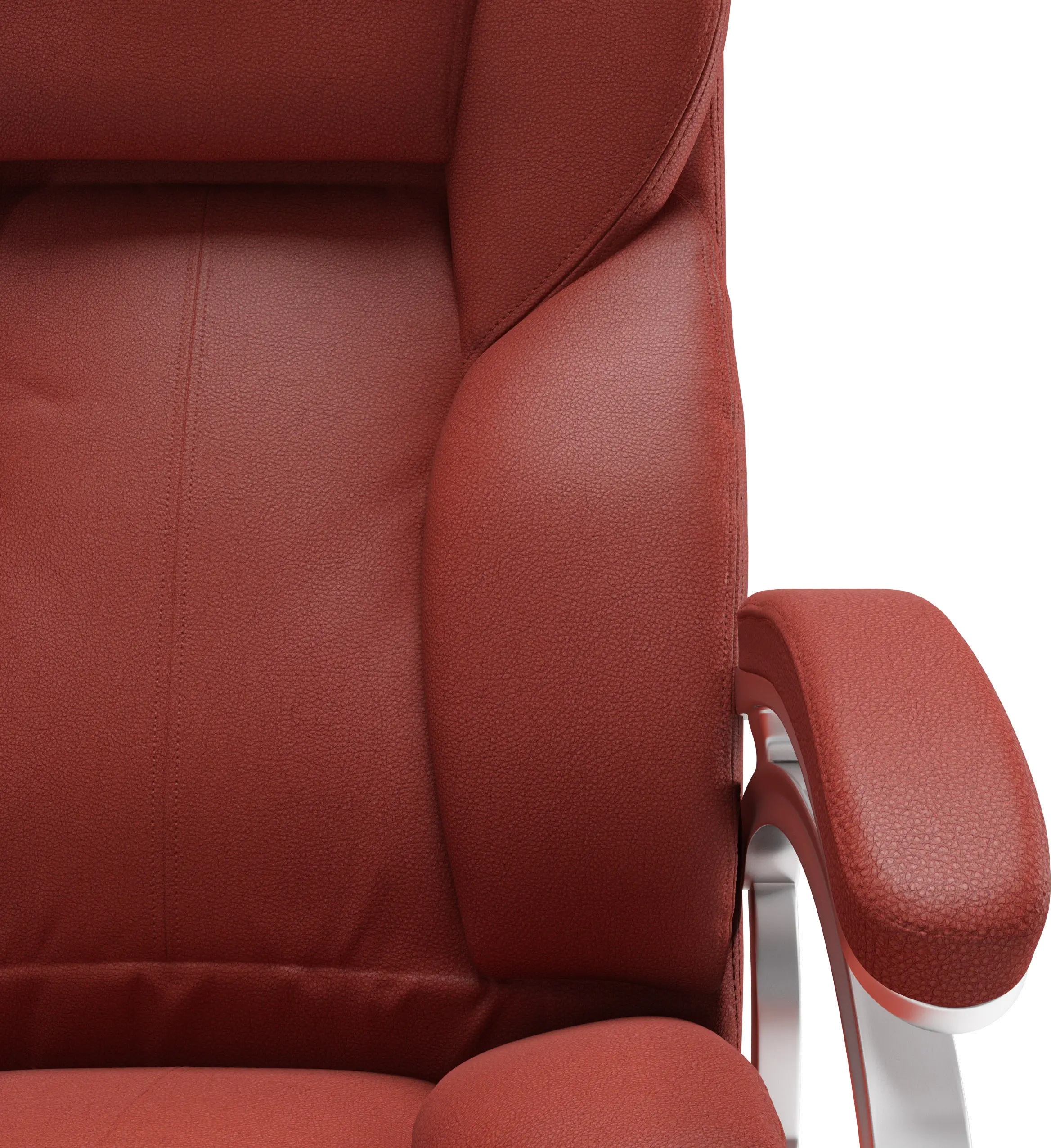 Workspace Contemporary Red Leatherette Executive Office Chair-5