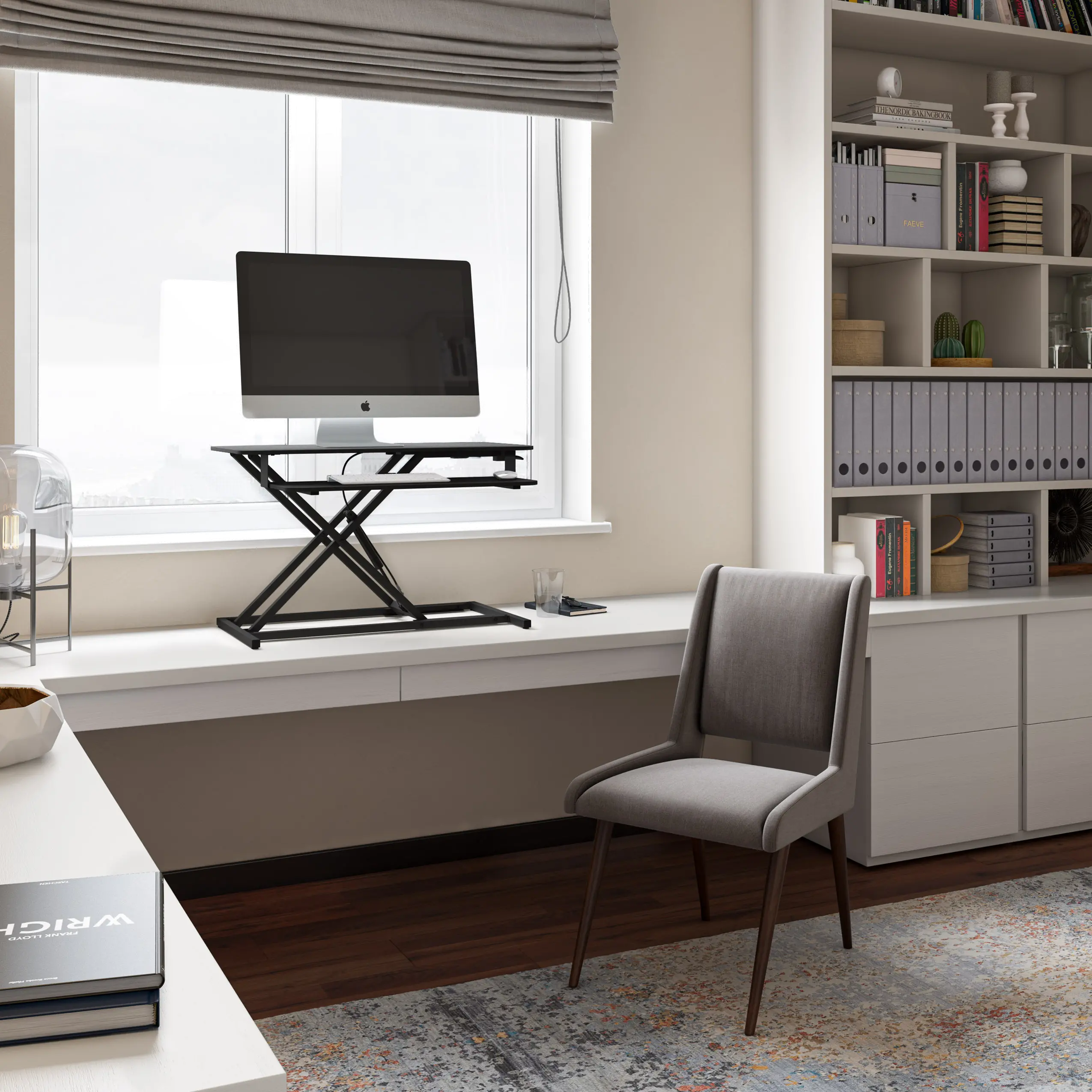 Workspace Contemporary Sit-Stand Desk Converter-2