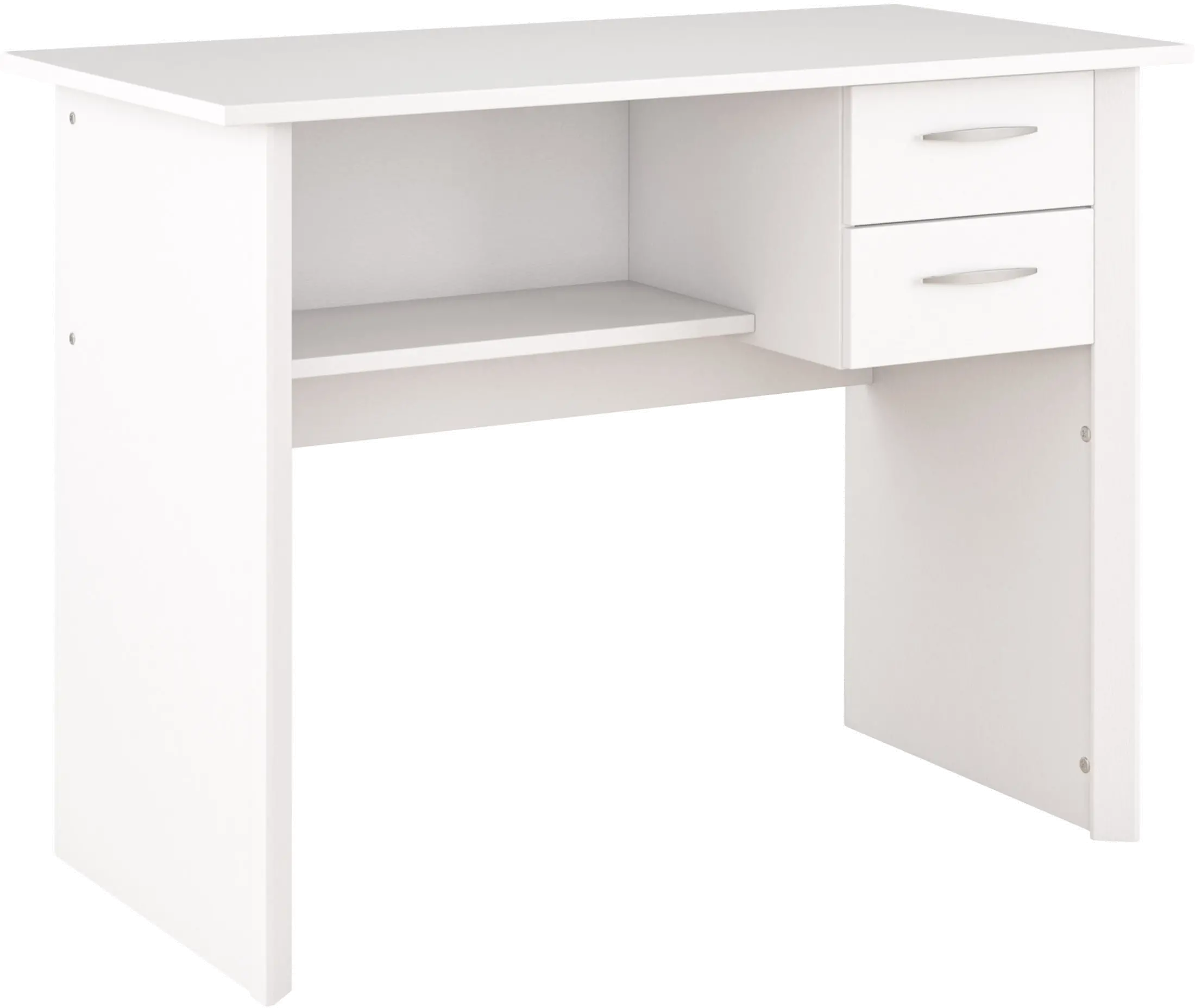 Kingston Contemporary Classic White Two Drawer Desk-3