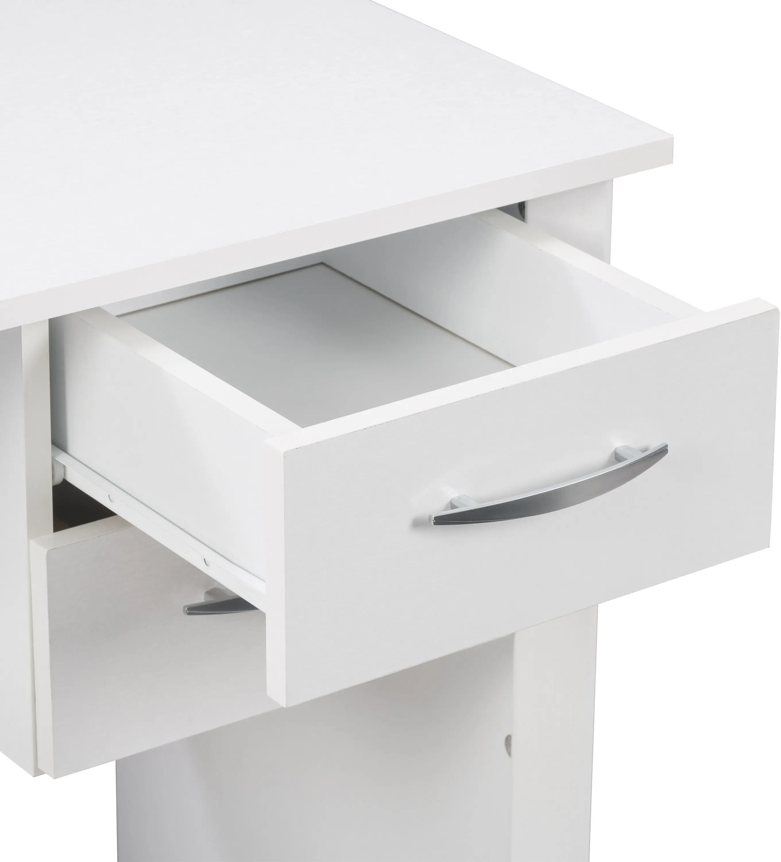 Kingston Contemporary Classic White Two Drawer Desk-5
