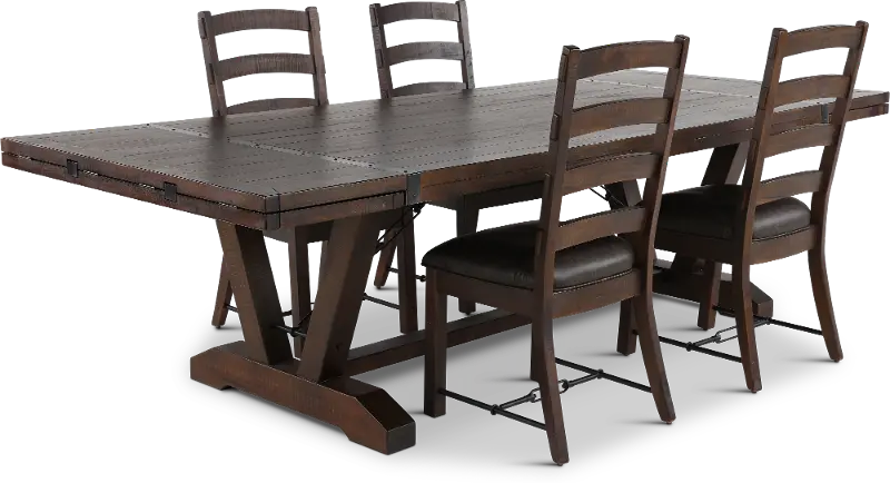 Homestead Dark Brown 5 Piece Dining Set