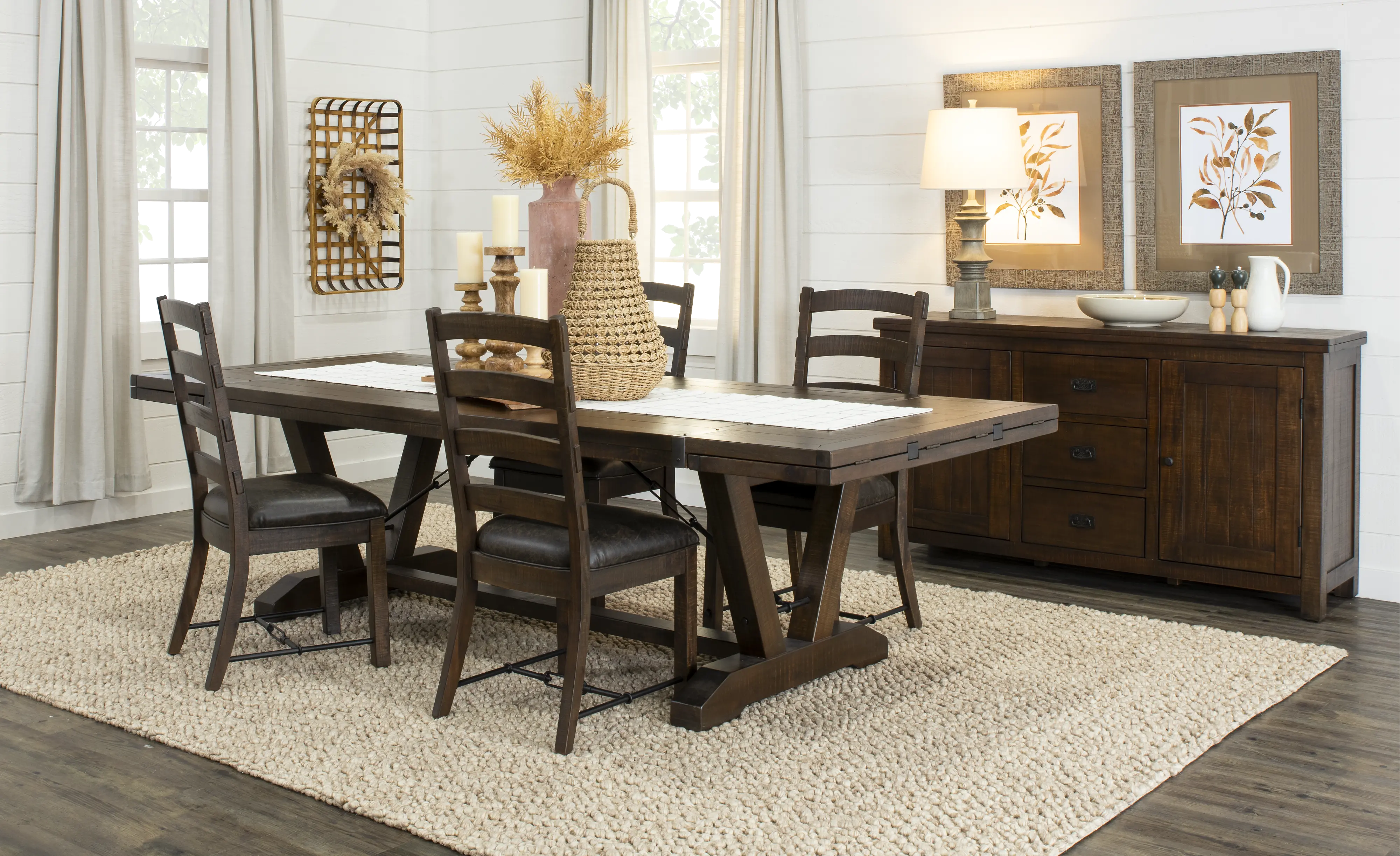 Homestead Dark Brown 5 Piece Dining Set-2