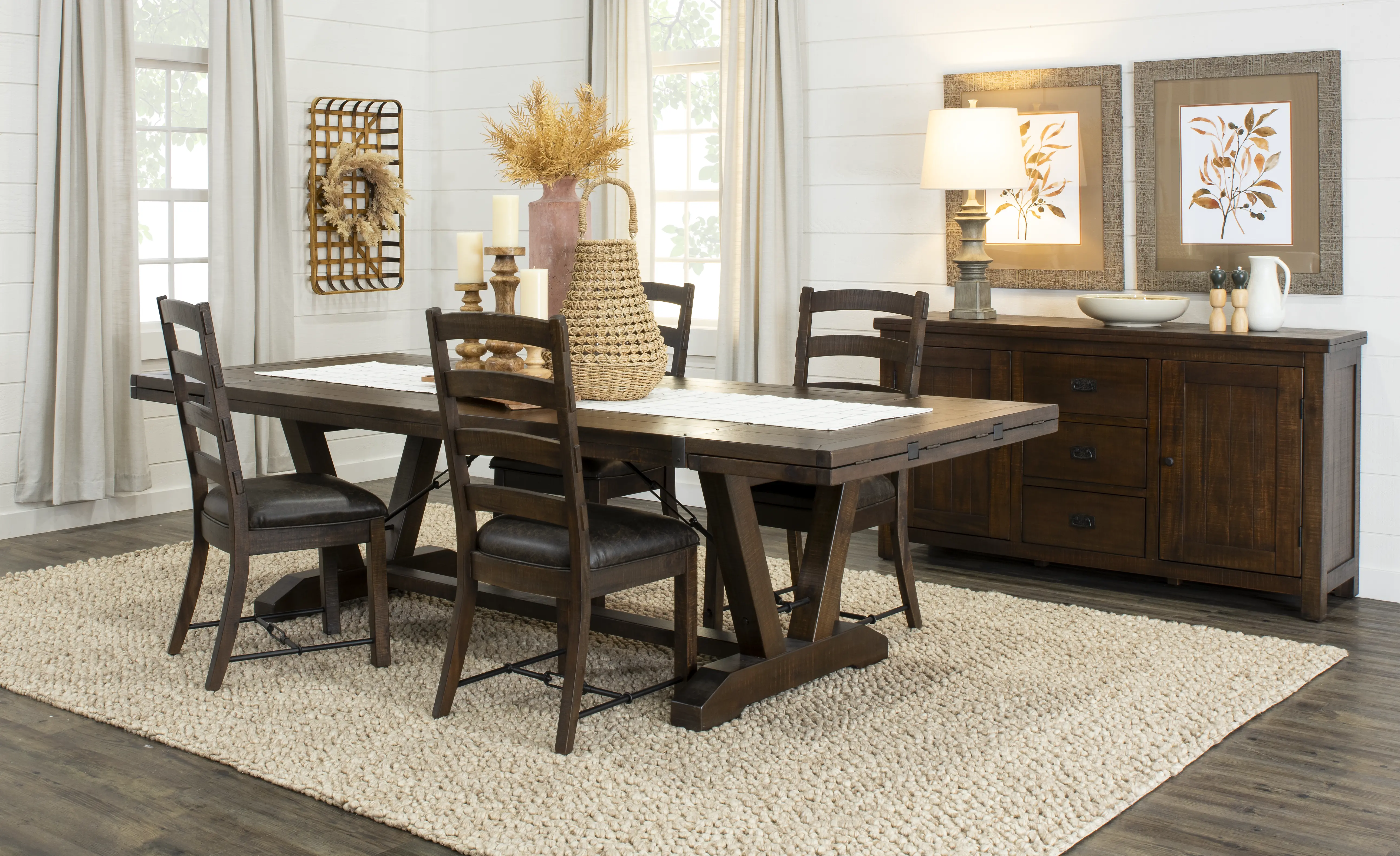 Homestead Dark Brown 5 Piece Dining Set-2