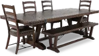 Homestead Dark Brown 6 Piece Dining Set