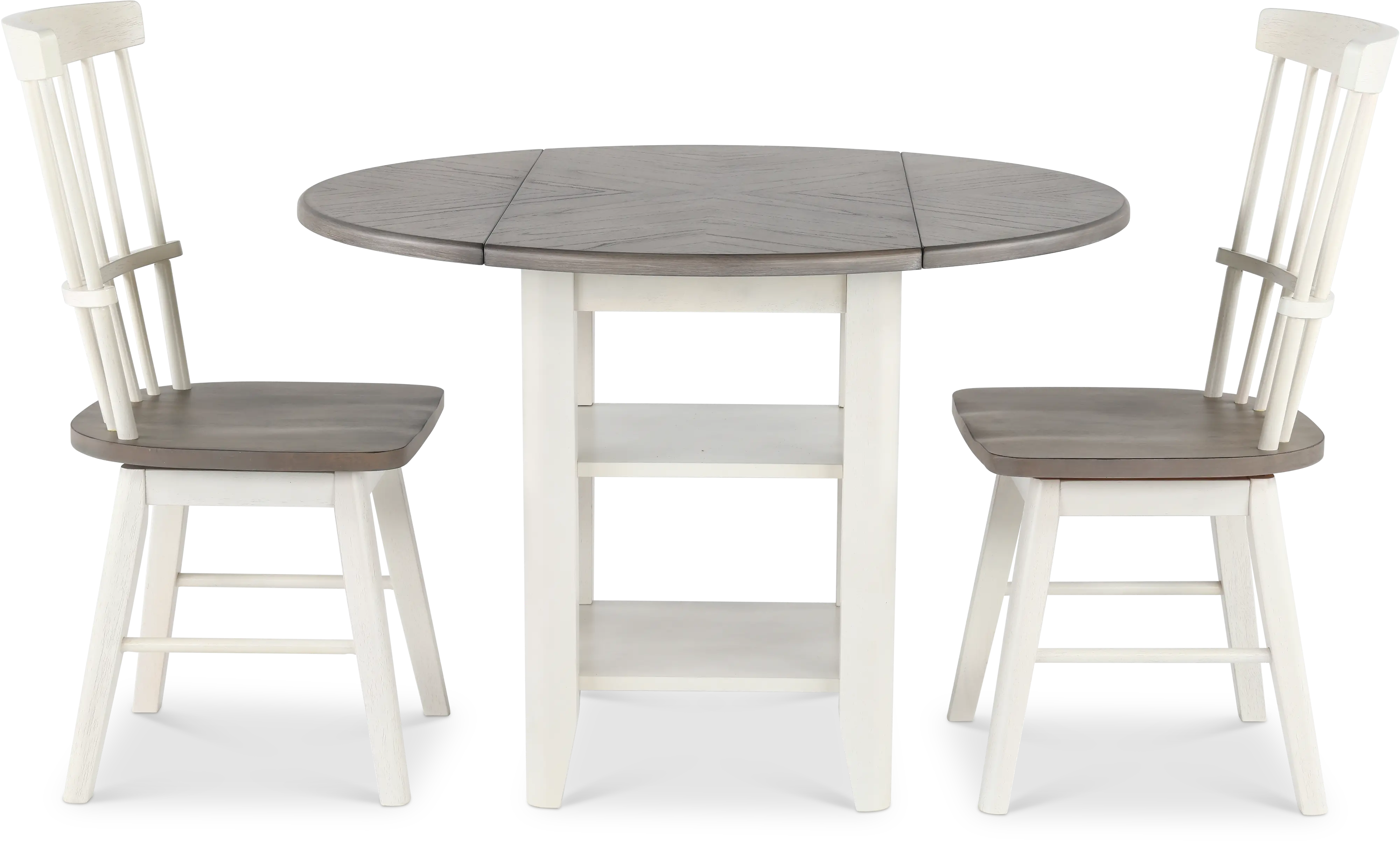 Newark 3 Piece Dining Room Set with Swivel Chairs-4