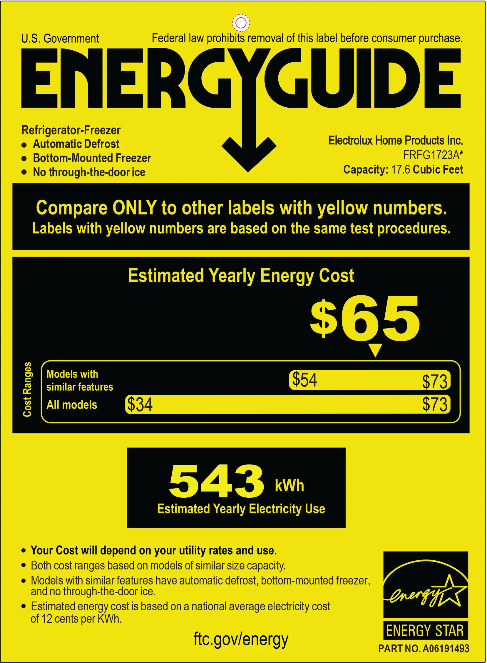 FRFG1723AV Frigidaire 17.6 cu ft and 31.5 W French Door Refrigerator - Counter Depth Stainless Steel-9