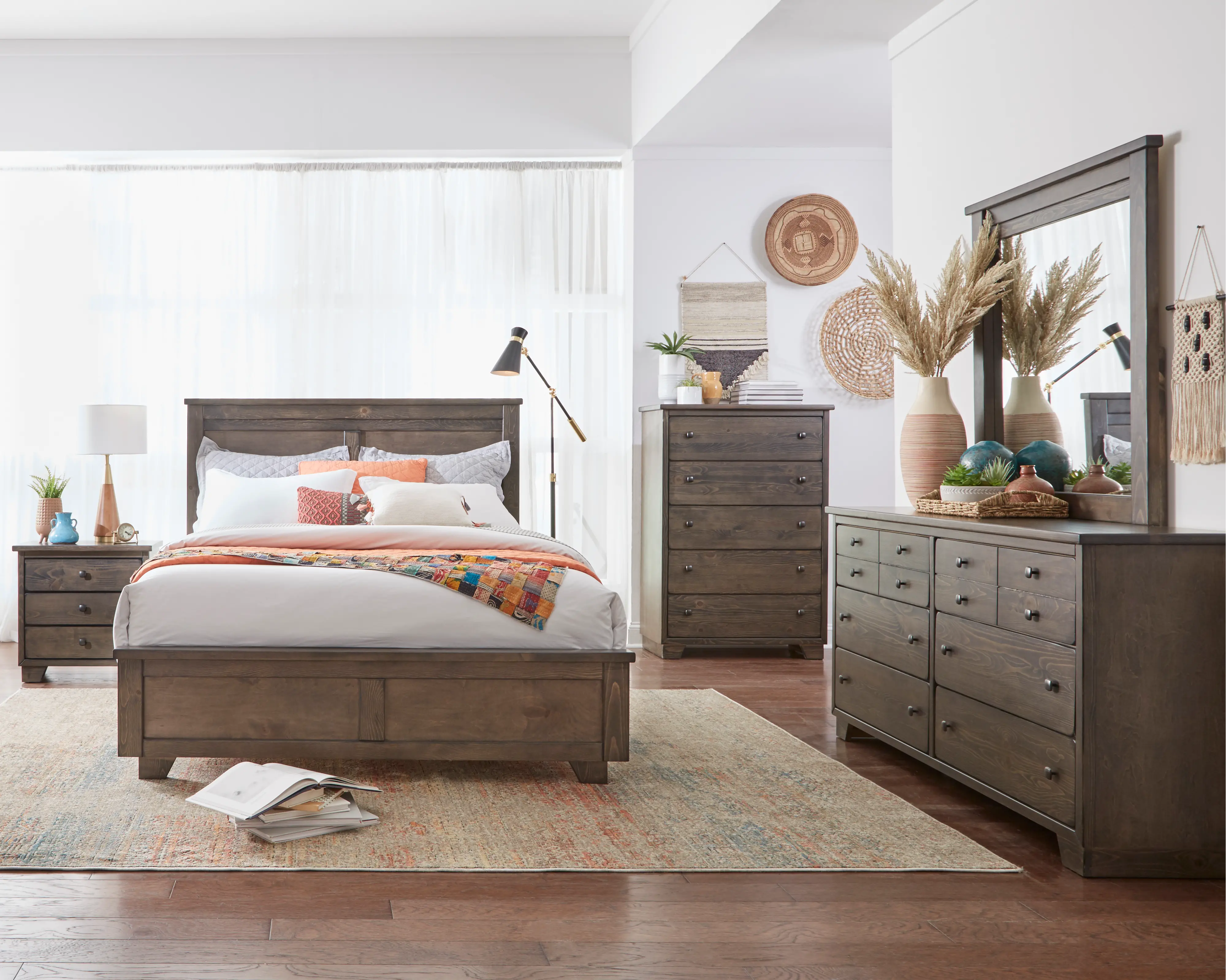 River Oaks Brown 4 Piece King Bedroom Set-1