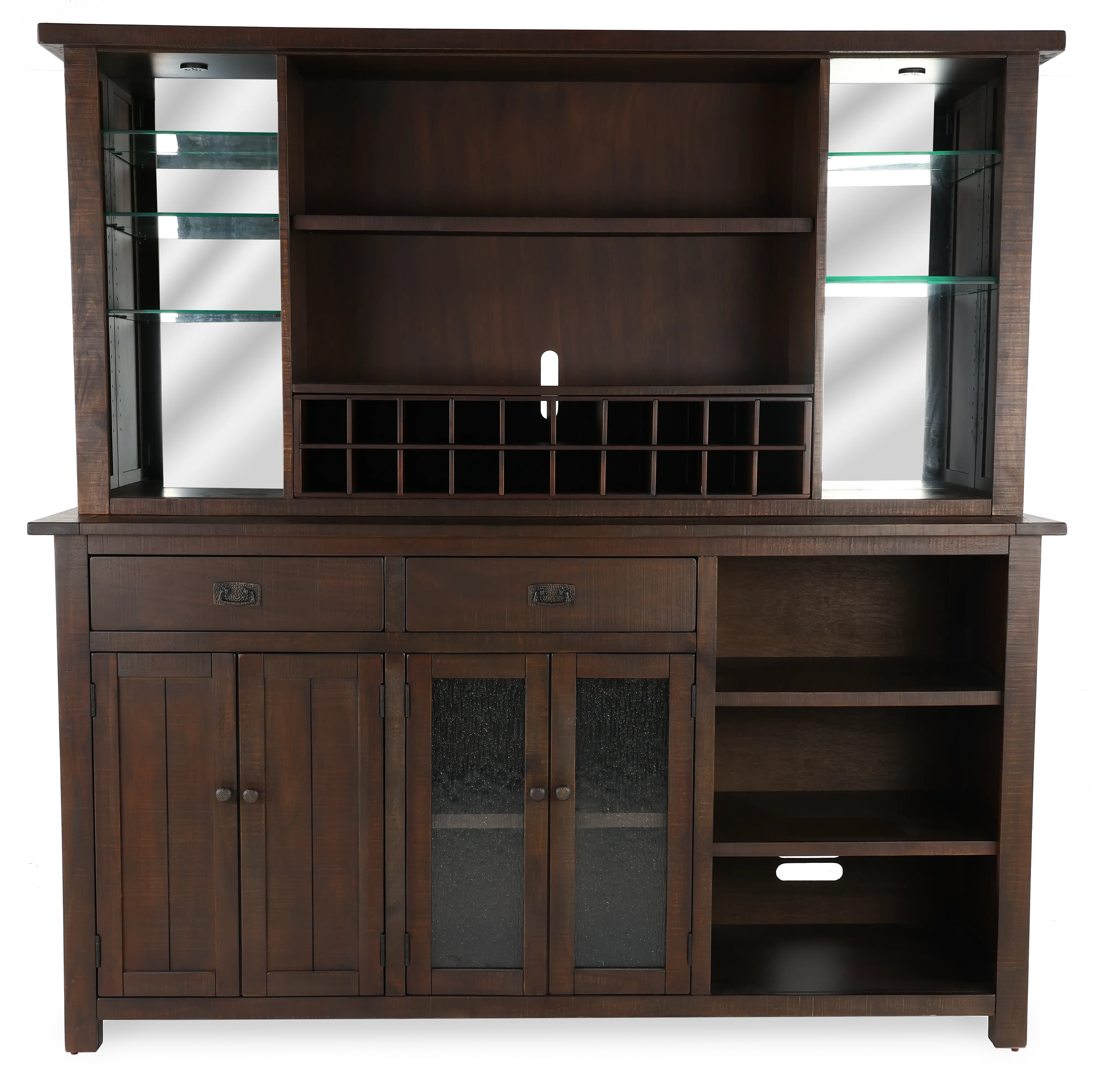 Homestead Dark Brown Buffet and Hutch-1
