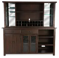 Homestead Dark Brown Buffet and Hutch