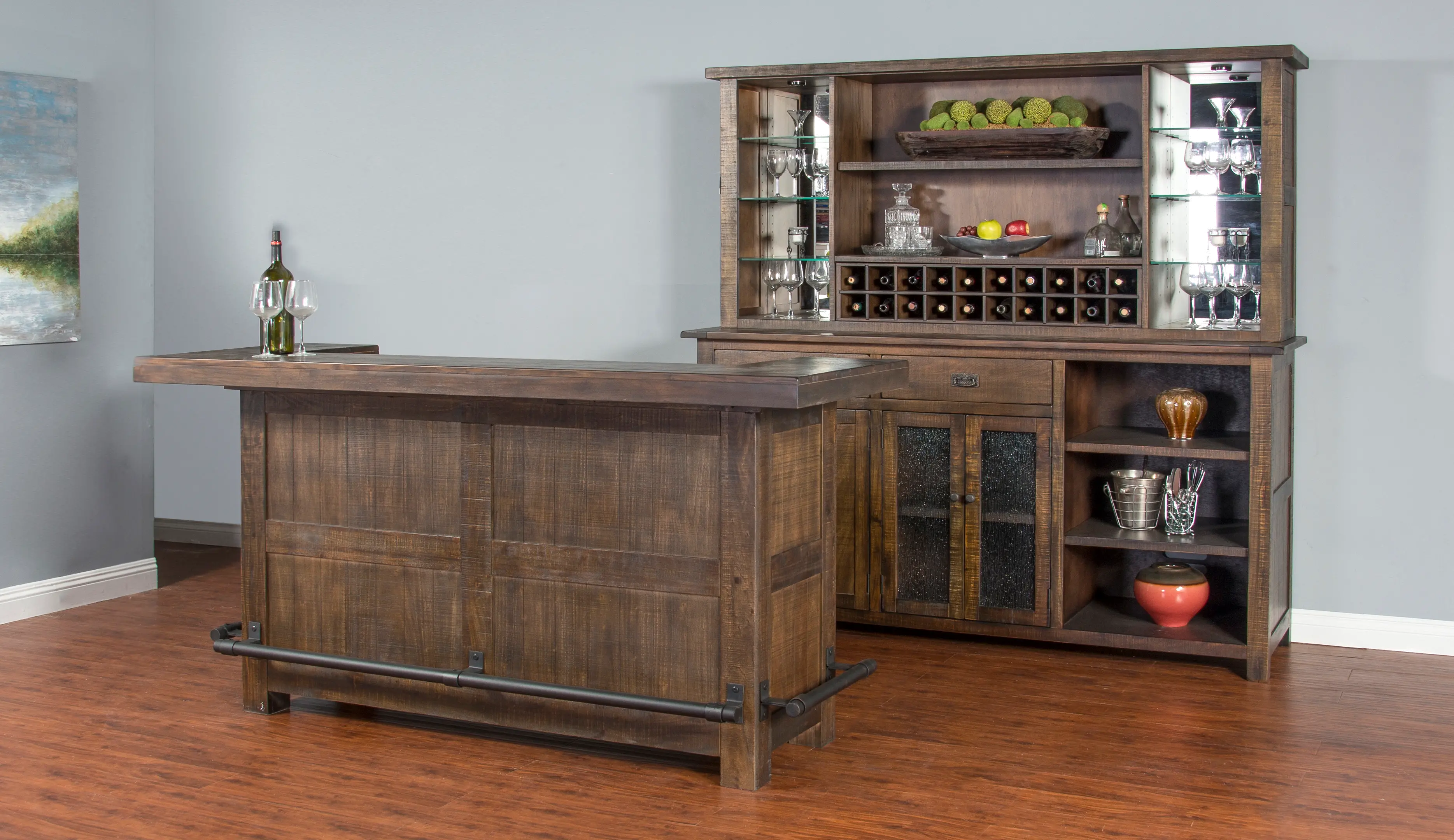 Homestead Dark Brown Buffet and Hutch-2