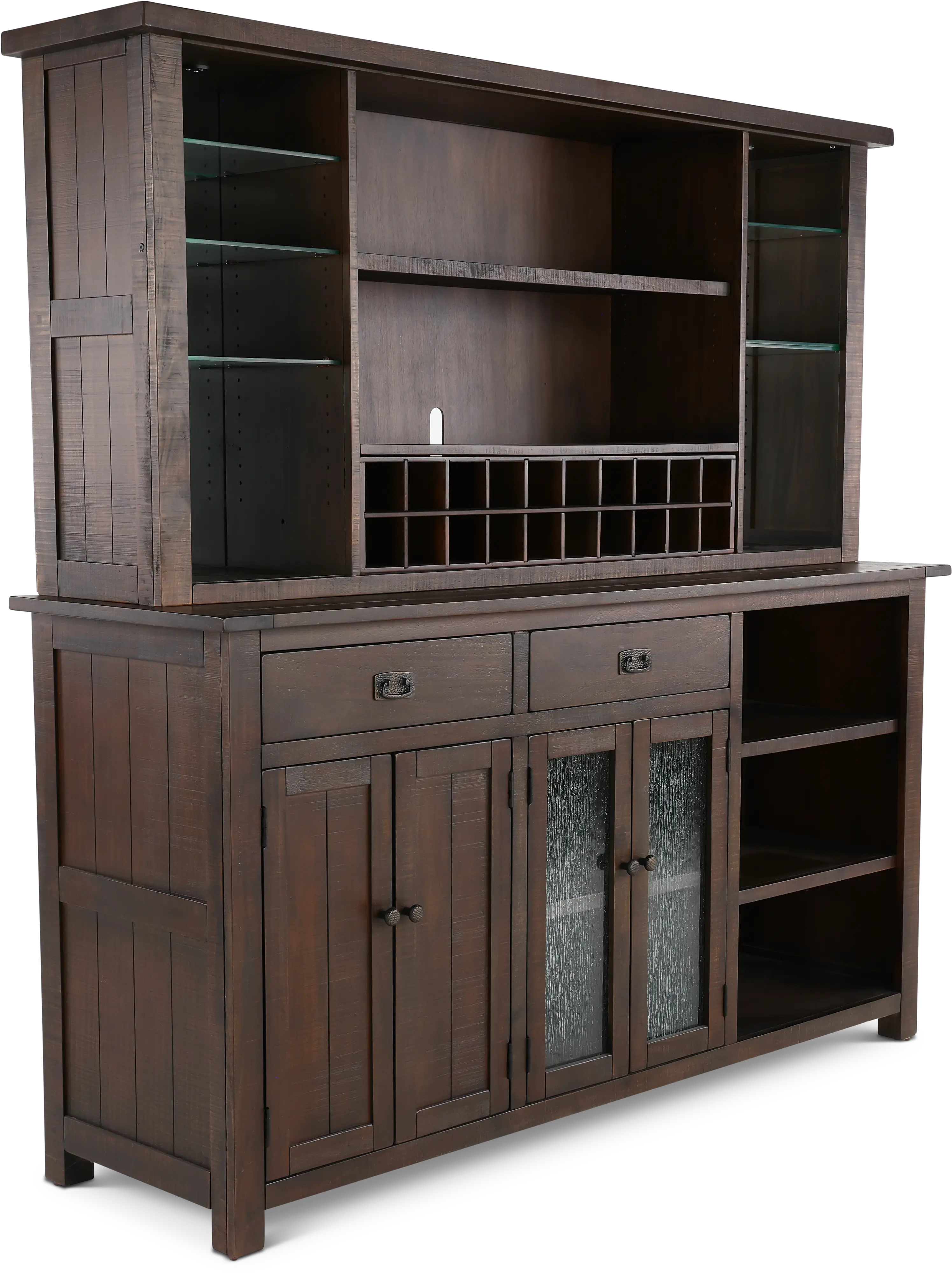 Homestead Dark Brown Buffet and Hutch-4