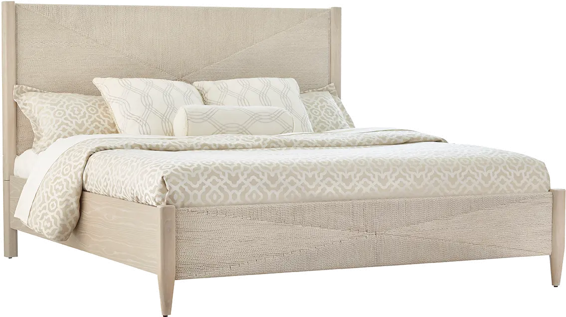 Shell Shack Light Sand Woven Queen Bed-1