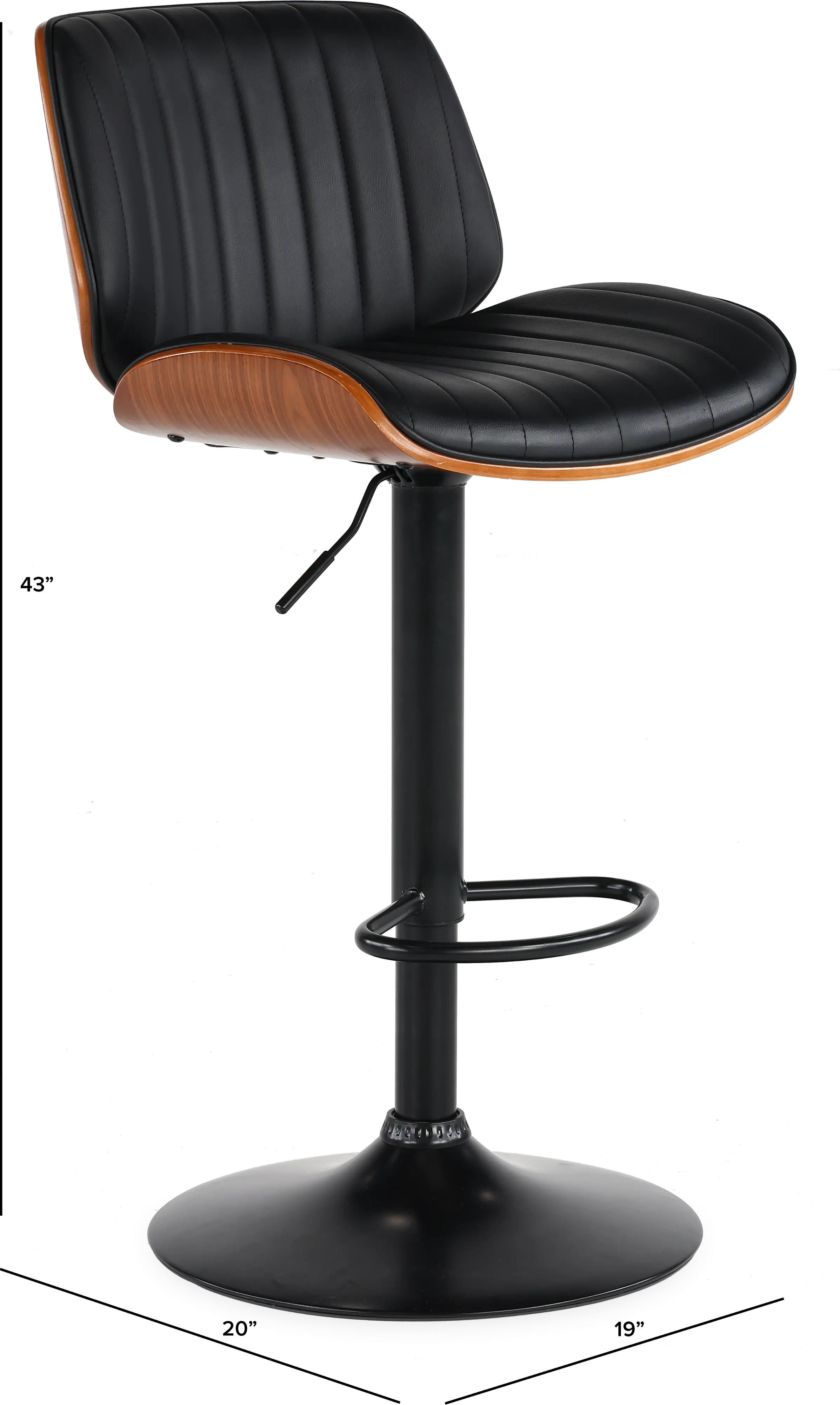 LCBCBAWABLBL Brock Black Adjustable Stool-3